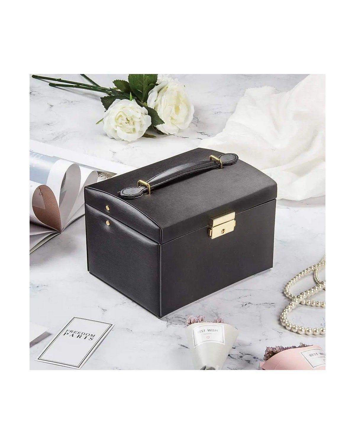 Joyero Caja Tipo Maleta Organizador Portátil Viaje Exhibidor-2