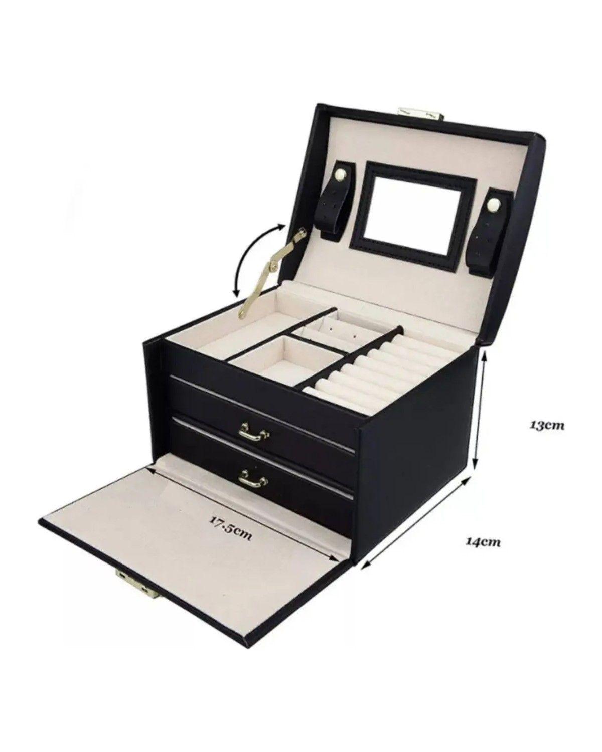 Joyero Caja Tipo Maleta Organizador Portátil Viaje Exhibidor-4