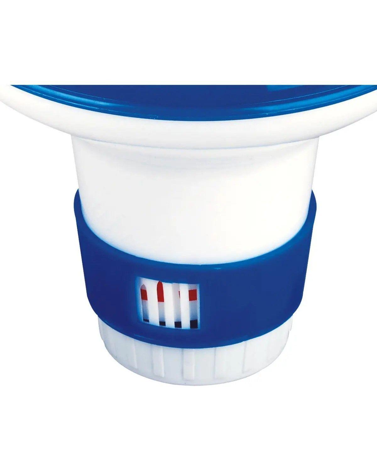Dispensador Dosificador Cloro Flotante Para Piscinas Blanco-1