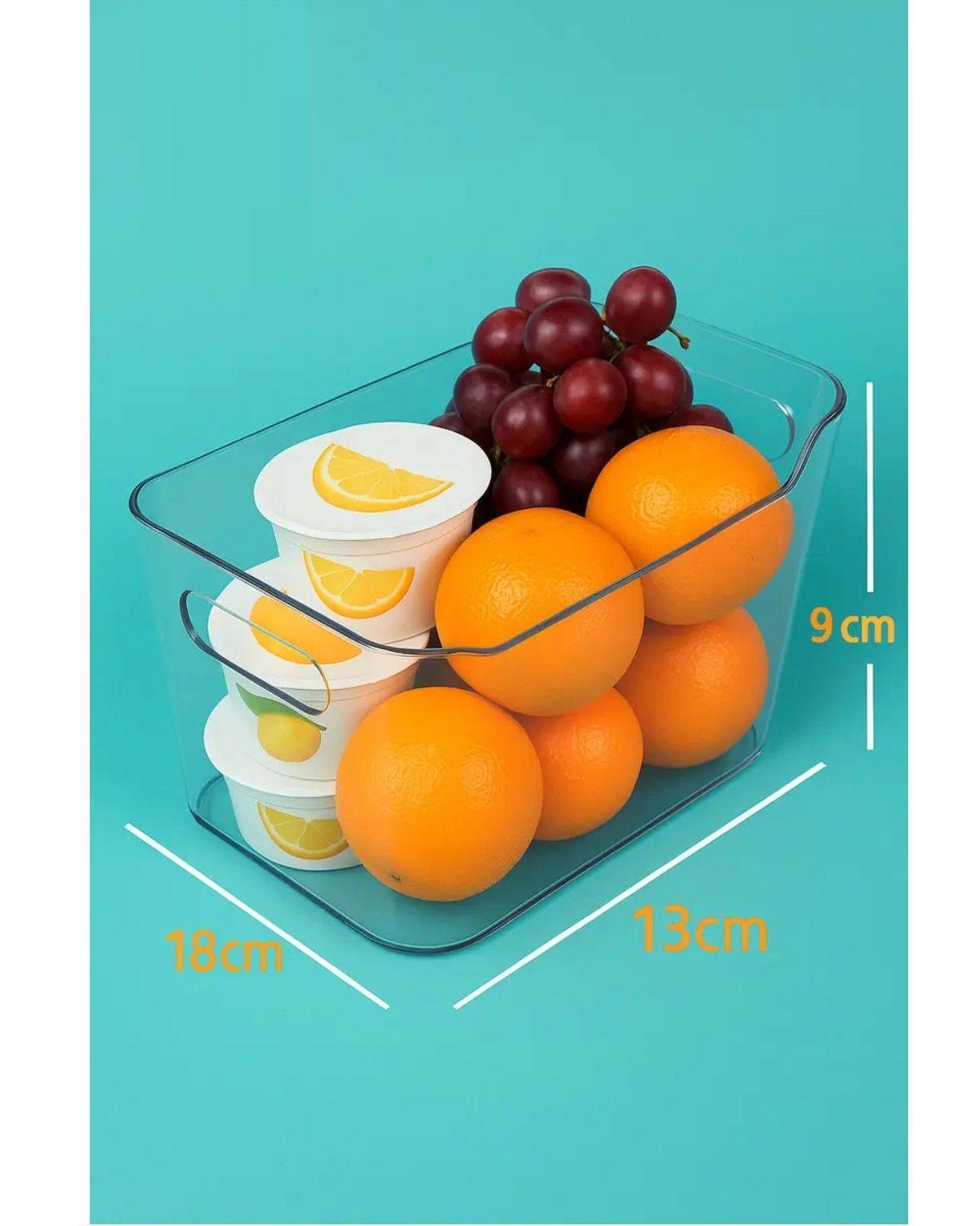 Organizador para Refrigerador de Acrílico Transparente, Pack de 4-1