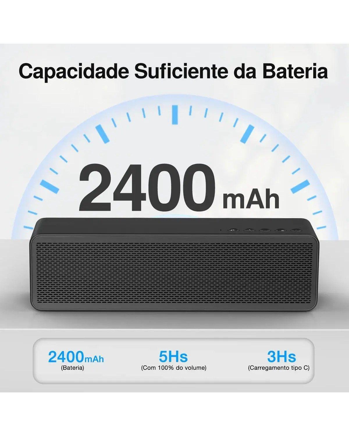 Bocina Bluetooth 20w Potente Con Bajos Profundos, Altavoz Inalámbrico Con Tubo Guía Dsp Usb Tf Aux S-3
