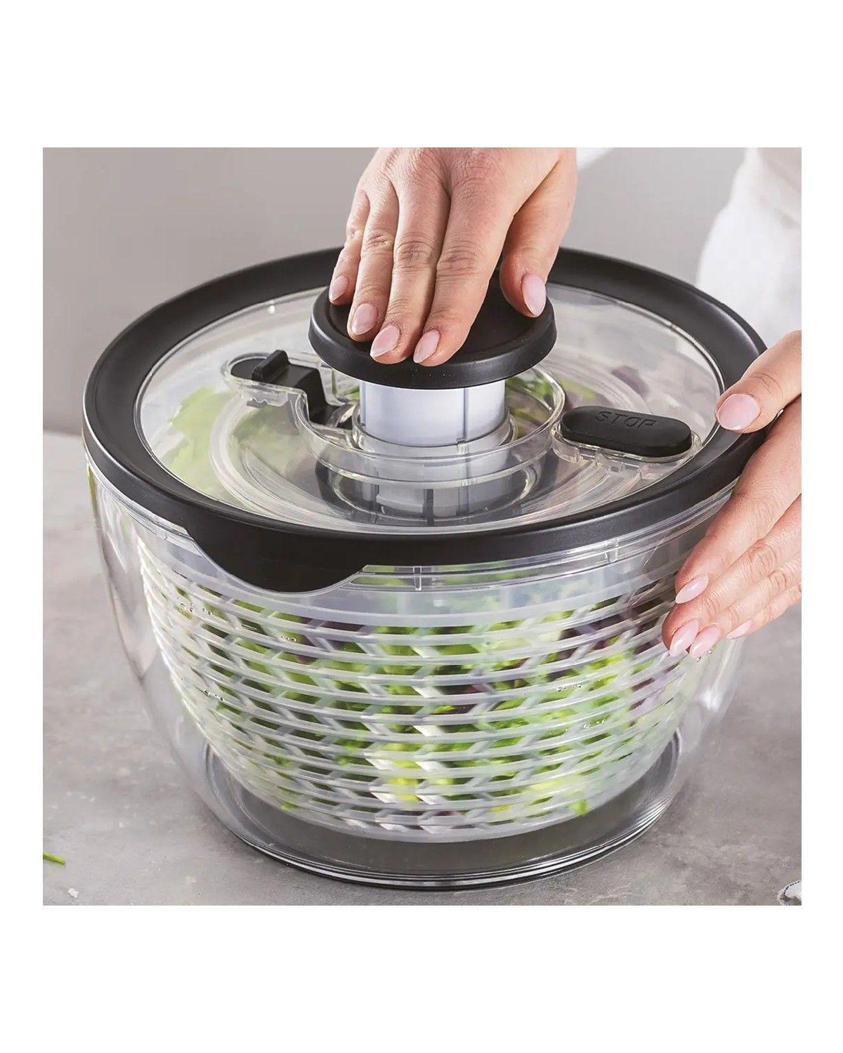 Centrifuga Escurridor Ensaladas 5L Plástico Negro-4
