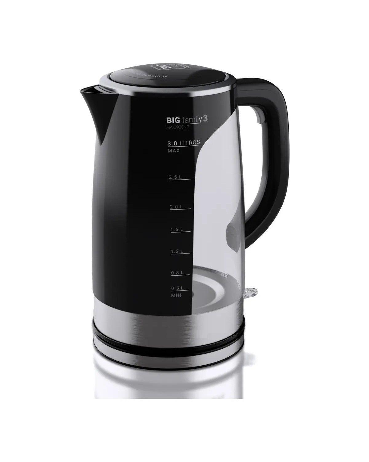 Hervidor De Agua 3,0lts Ha-3900ng Negro-0