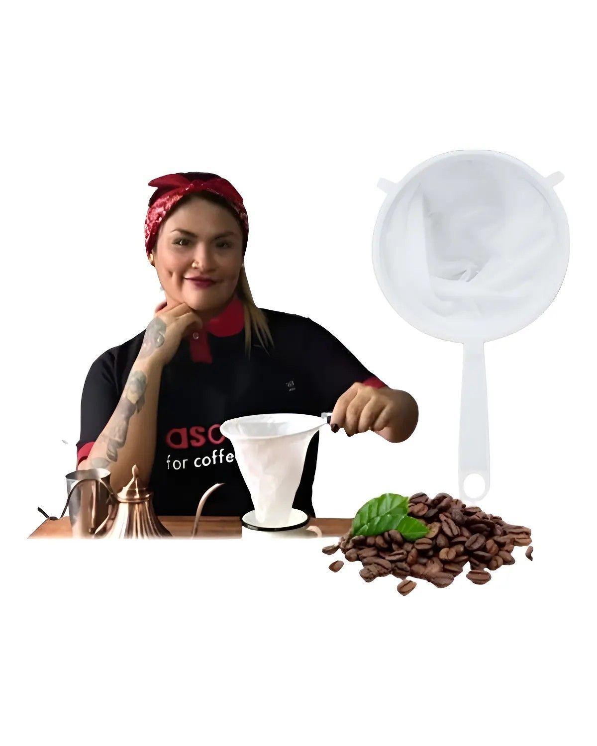 Colador De Tela Cafe Grano Molido Filtro Reutilizable-3