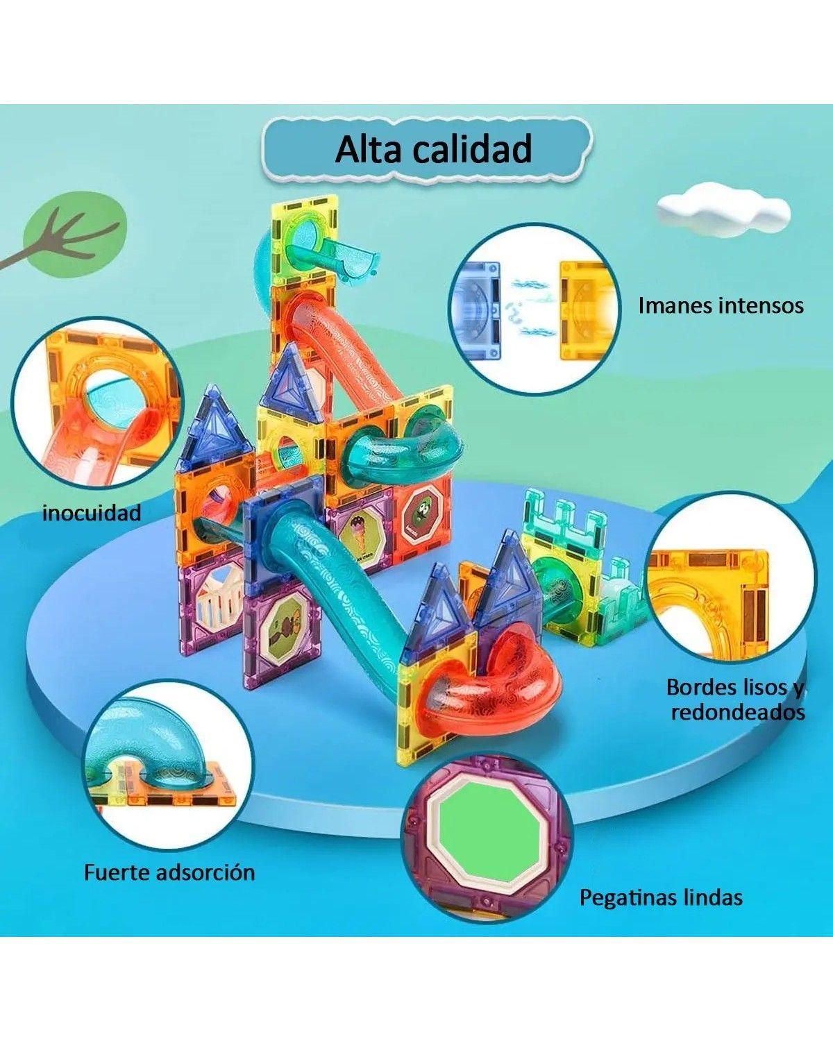 Pista De Bolitas Juego De Encaje Y Bloques Magnéticos 105pcs-4