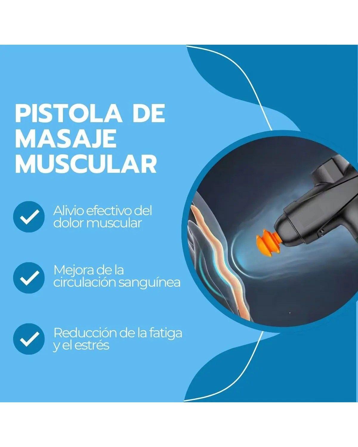 Pistola De Masajes Descontracturante Gun Kine + 11 Cabezales Negro-3