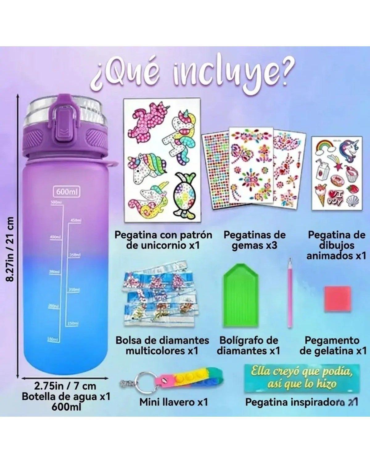 Kit Manualidades Niñas Set Regalo Nena Botella Unicornio-2