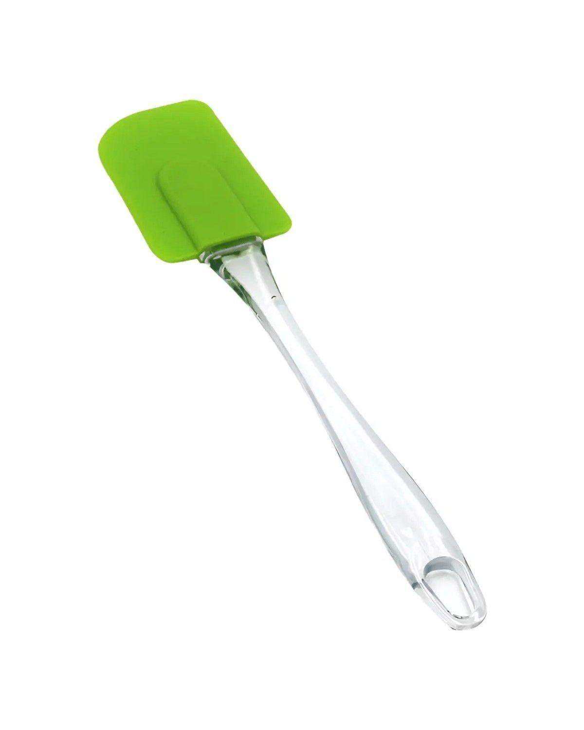 Espátula Y Brocha Silicona Mezquino Reposteria Asado Verde-2