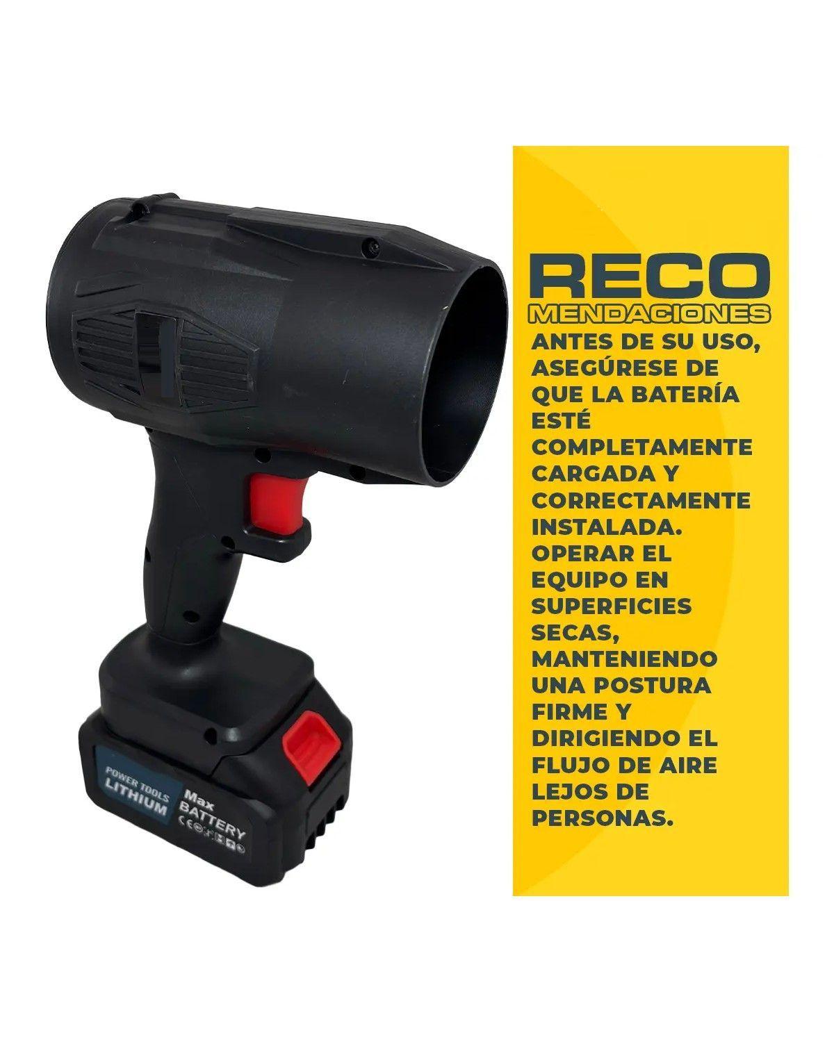 Soplador Turbina Inalámbrico 12v 240w Con 2 Baterías-3