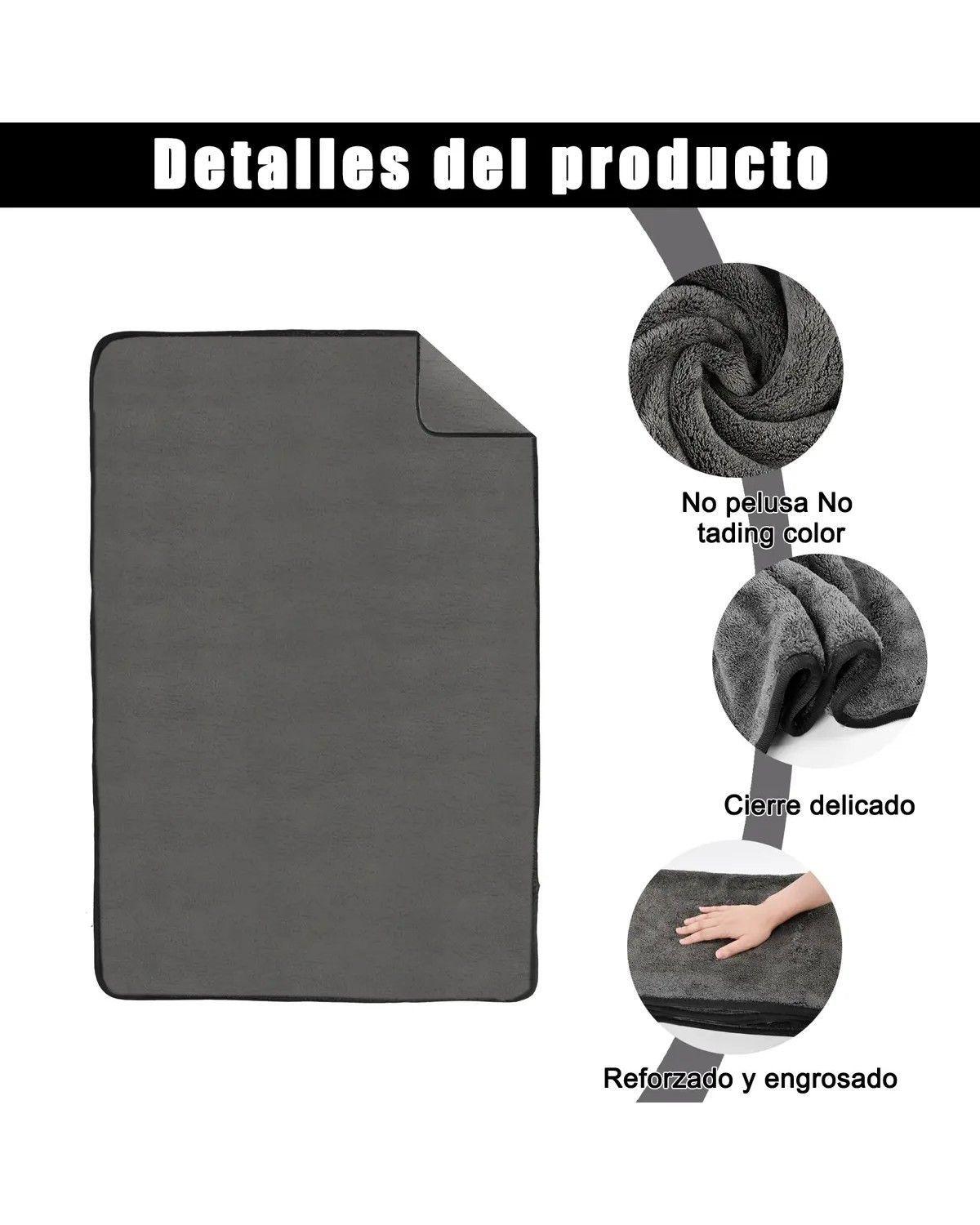 Toalla De Microfibra Para Secado Del Auto Gsm Dos Caras-2
