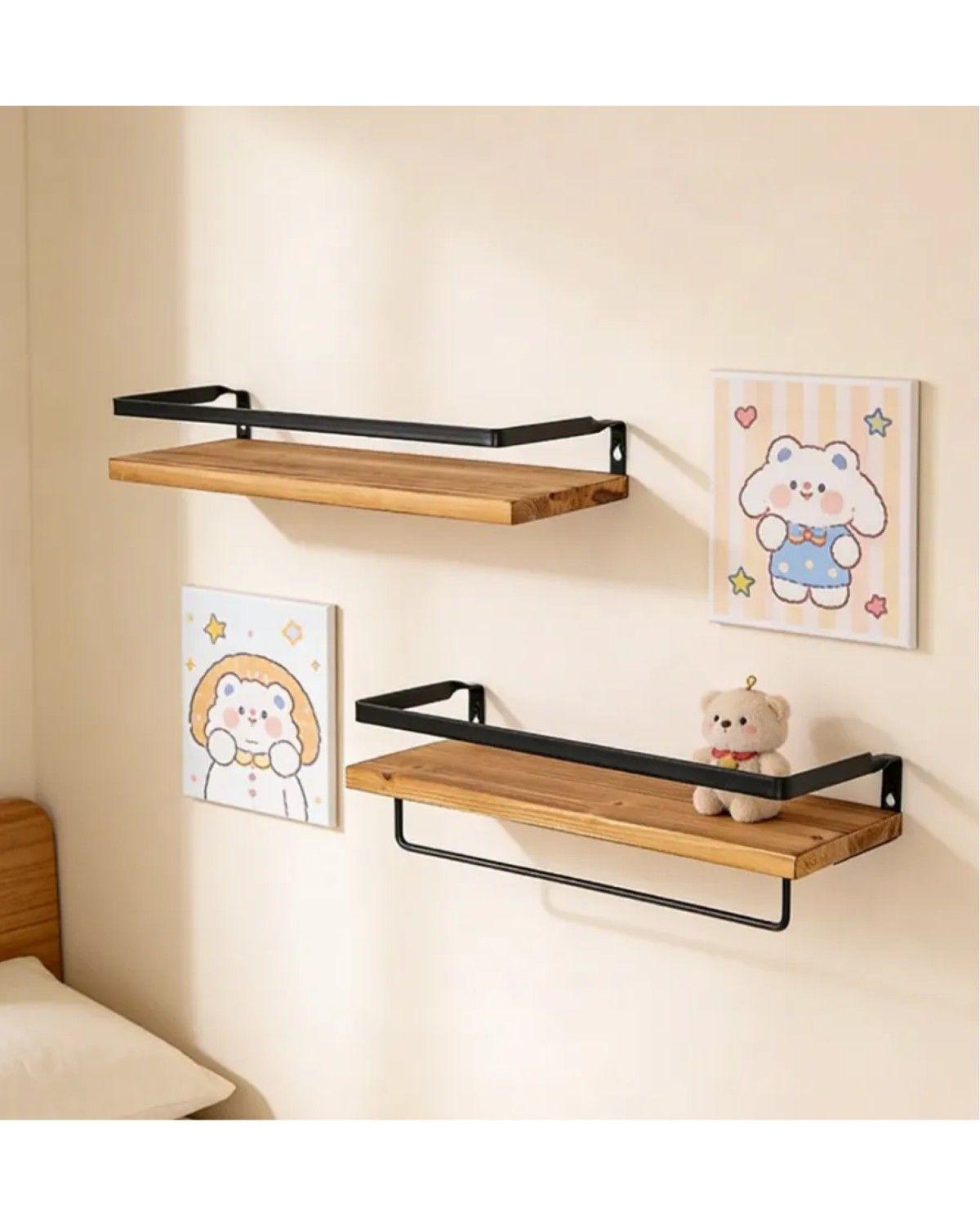 Repisas Flotantes De Madera Modernas-4