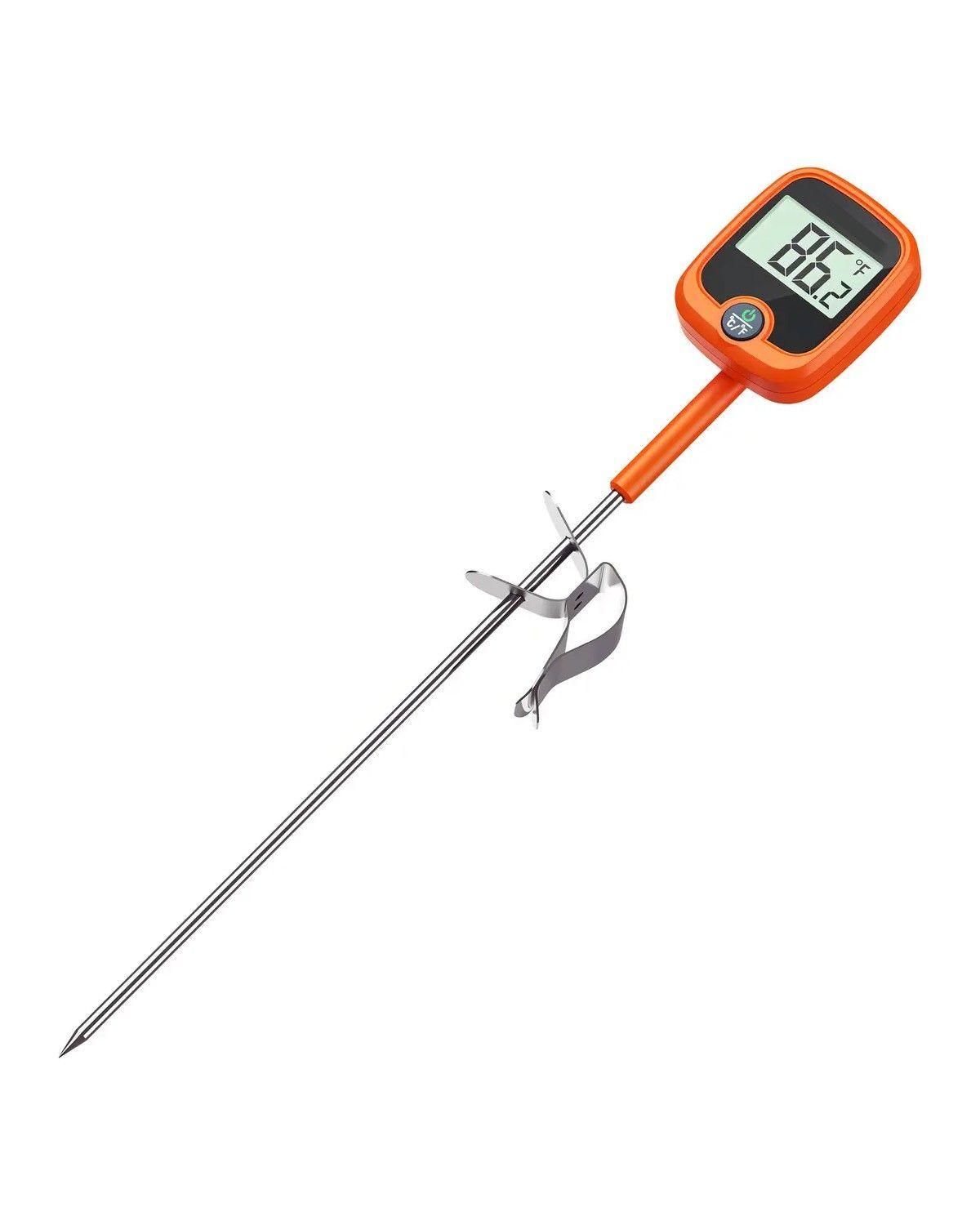 Termómetro Digital TP509 Naranja Acero Inoxidable para Cocina-1