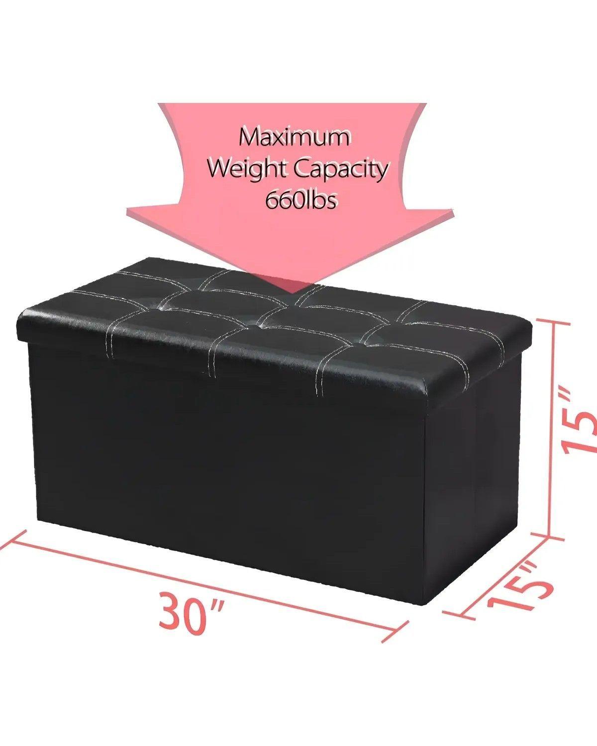 Banqueta Baul Puff Baul Organizador Puff Sillon 76x38cm-2