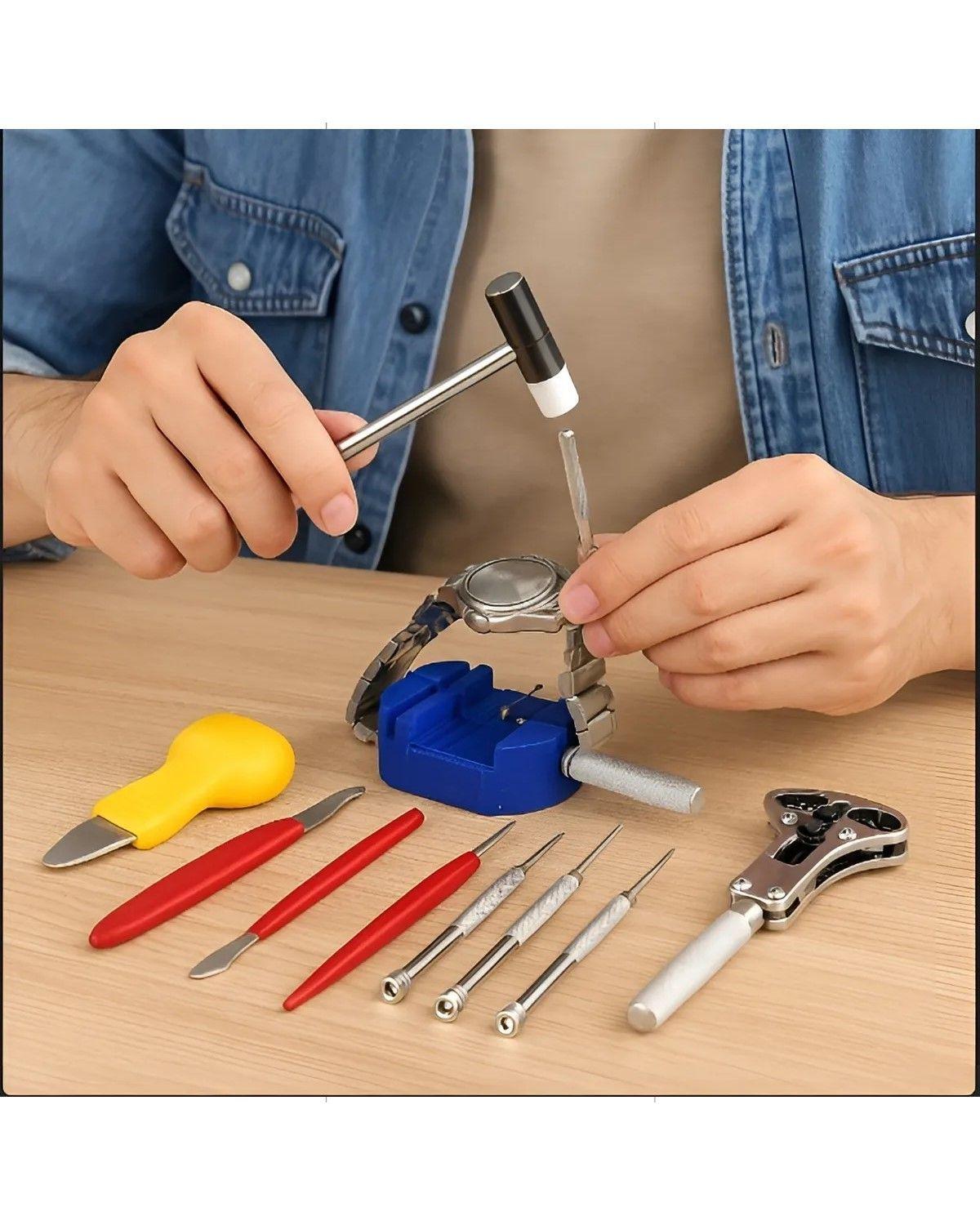 Kit Relojero Herramientas Relojeria 16 Piezas + Funda-2