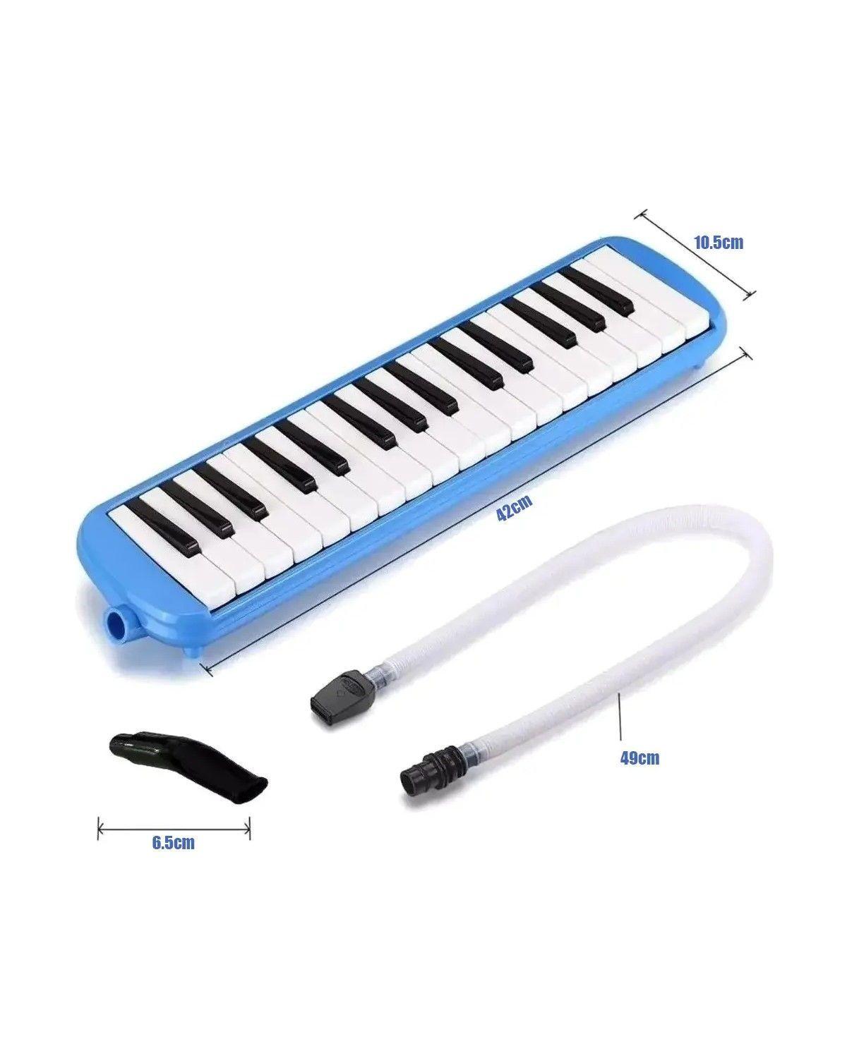 Melódica Teclado 32 Notas + Boquilla + Estuche Maletin /azul-3