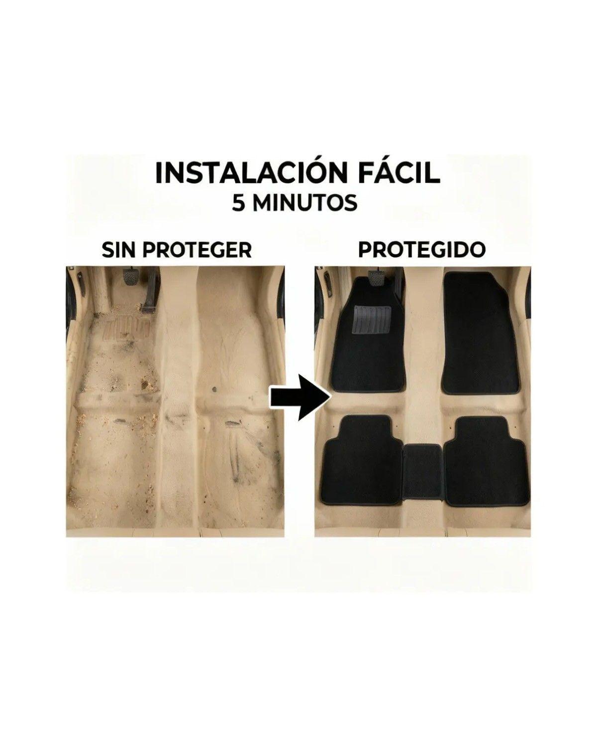 Alfombras De Piso Auto 5 Piezas Universal Antideslizante-3