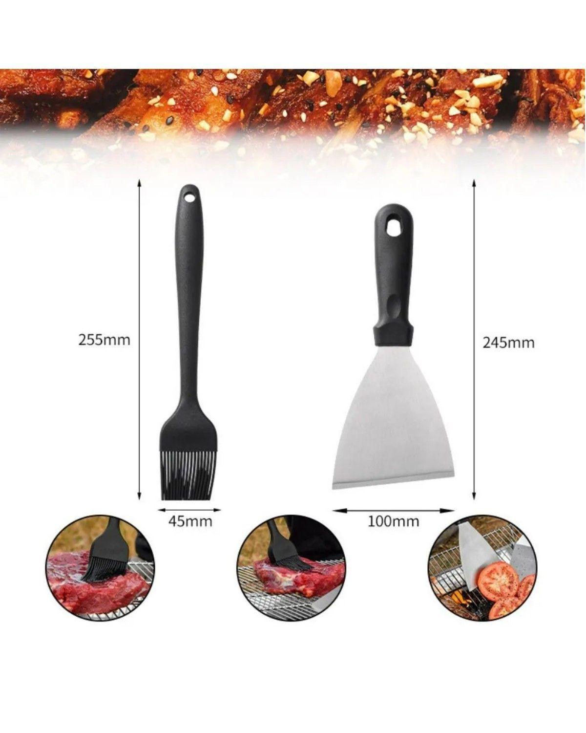 Set 14 Espatulas Churrasqueras Gruesa Asado Cocina Plancha-3