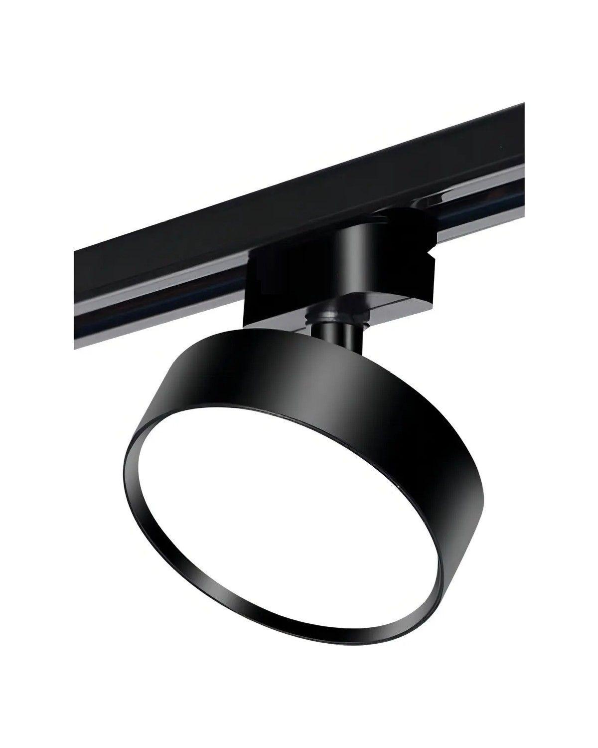 Pack 3 Foco Riel Panel Plafón Led 36w + Riel Monofásico Estructura Negro-1