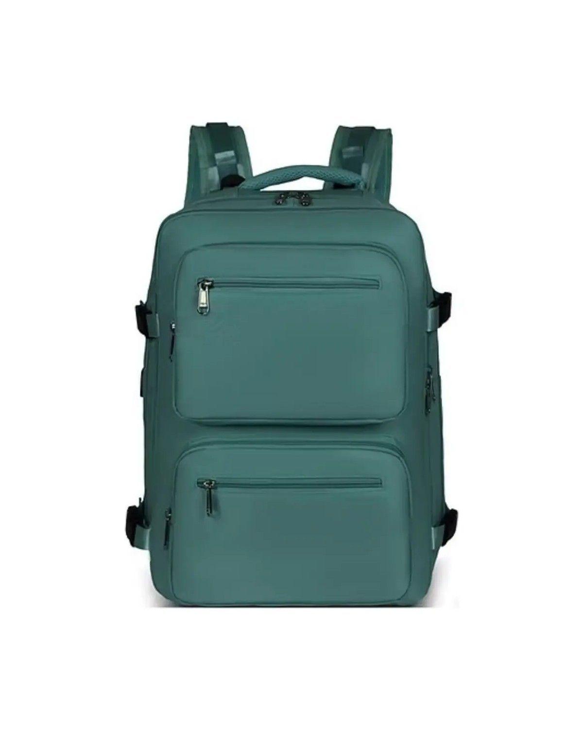 Mochila De Viaje Avión Cabina Expandible Impermeable Usb 40l-0