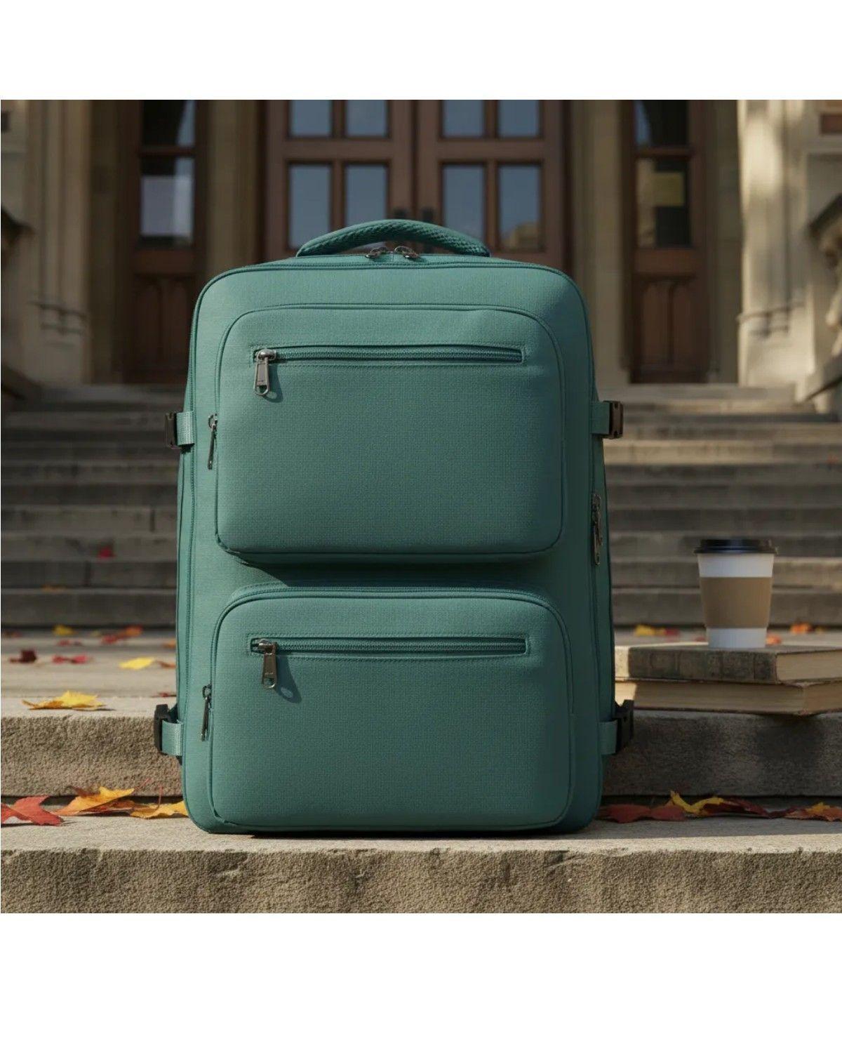 Mochila De Viaje Avión Cabina Expandible Impermeable Usb 40l-1