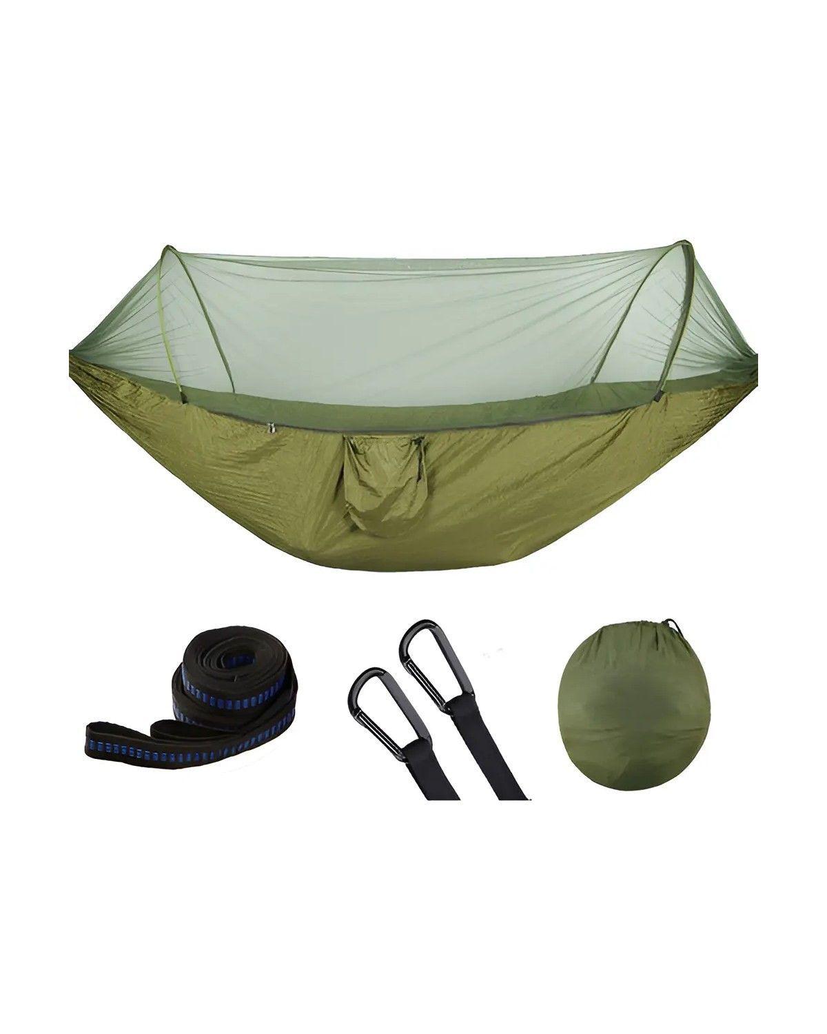 Hamaca Portatil De Camping Con Mosquitero Camuflaje-0