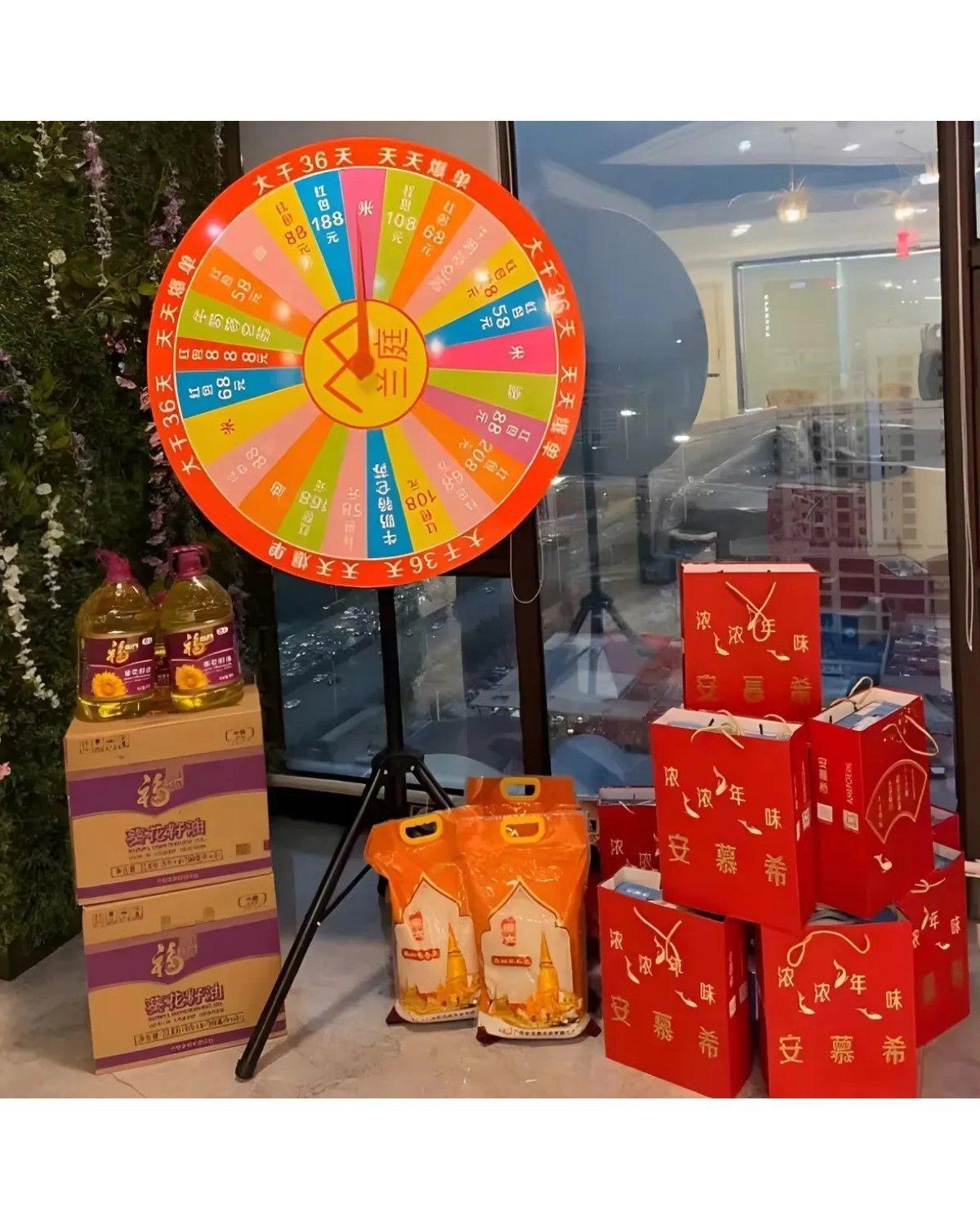 Rueda De La Fortuna, Ruleta De Juegos Y Premios Diametro 80cm-2