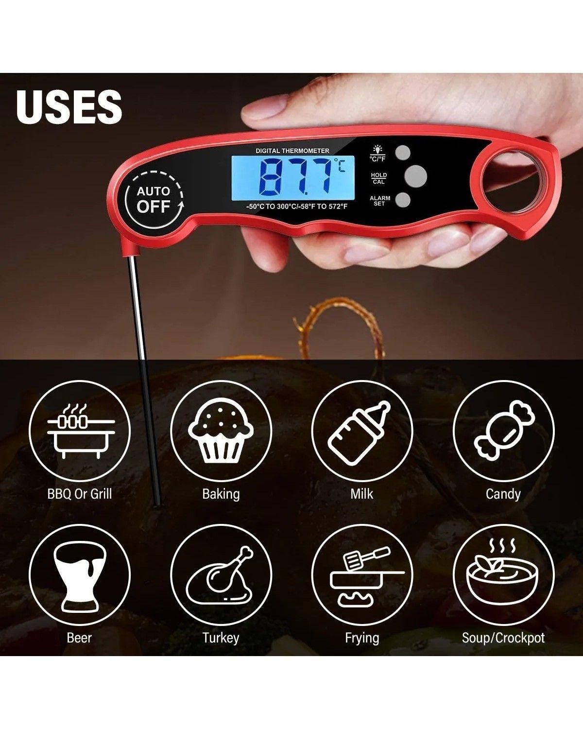 Termómetro Digital De Carne De Doble Sonda Alarma-3