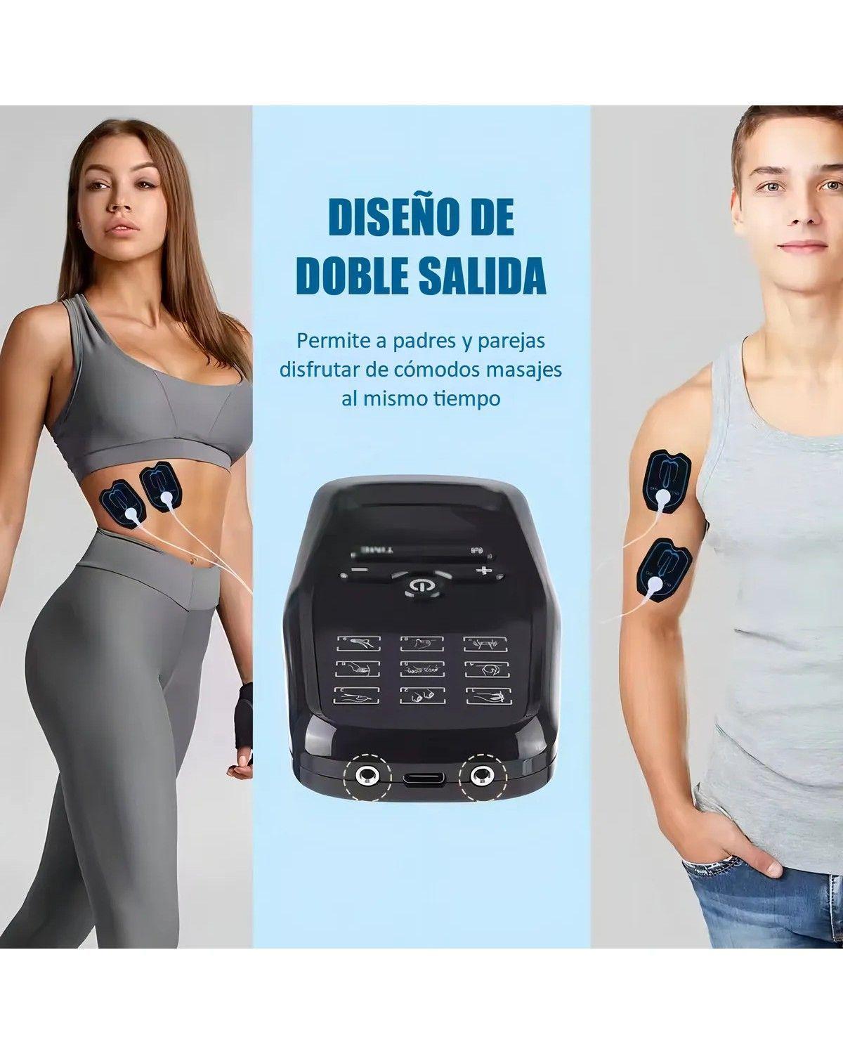 Masajeador Portátil 9 Modos 4 Parches para dolor muscular-3