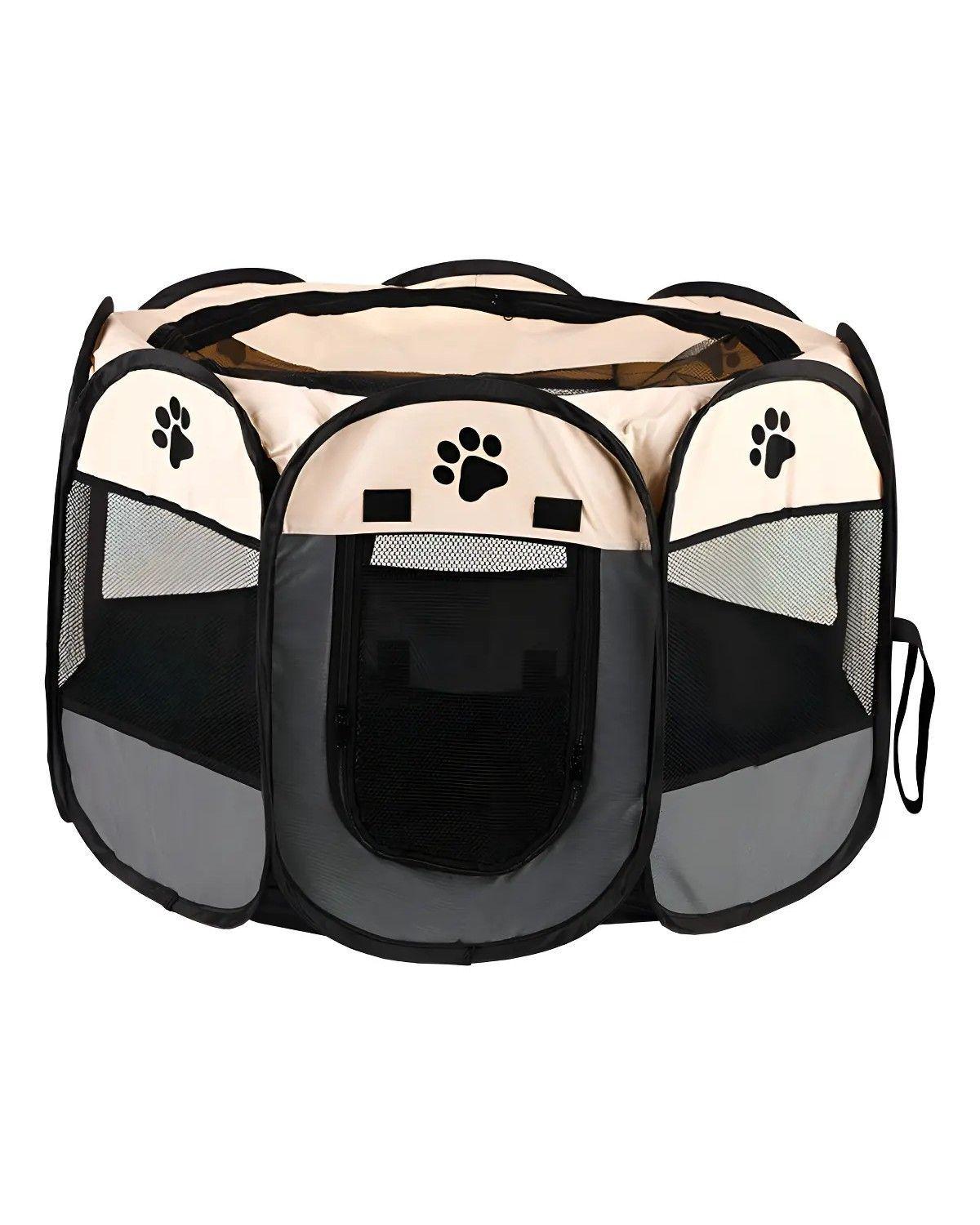 Corral Para Mascotas Talla Xl Jaula De Perros Gatos Conejos Color Blanco Gris Diseño Bicolor-0