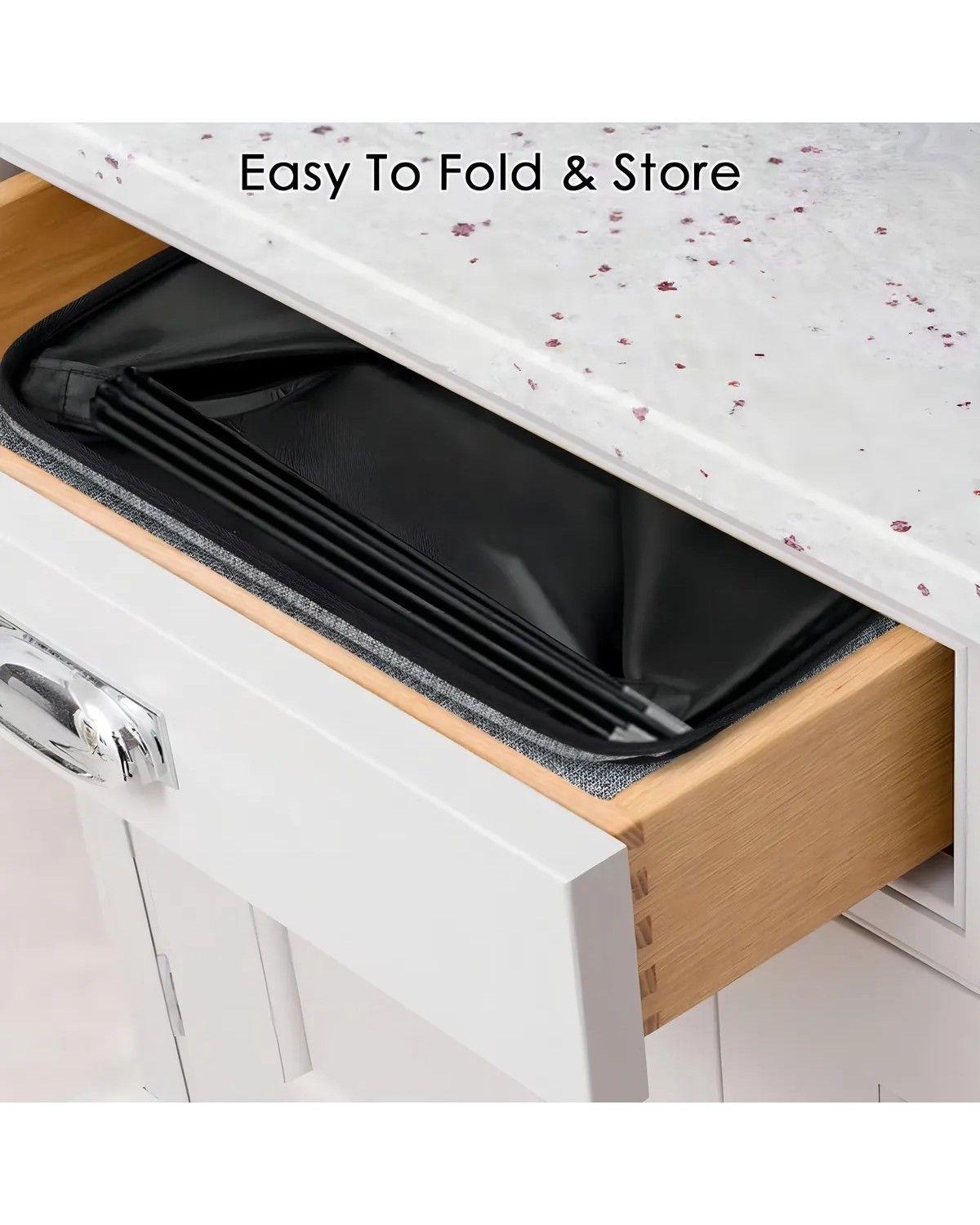 Cesto de Ropa Plegable 80L Grande Rectangular y con Asas Resistentes Ideal para Baño y -4