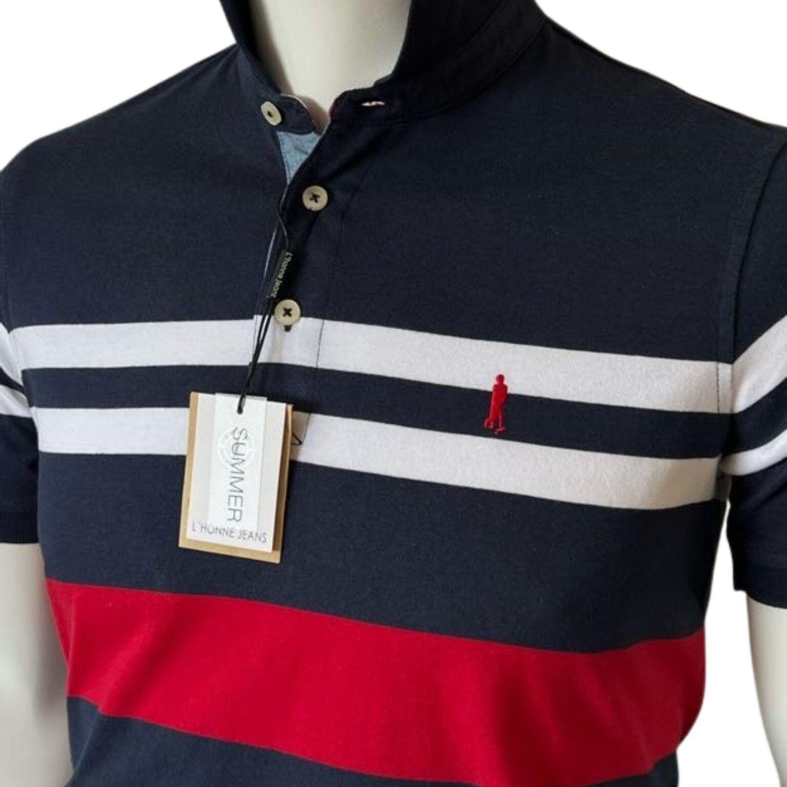 Polera Zurich Azul, rojo, blanco-1