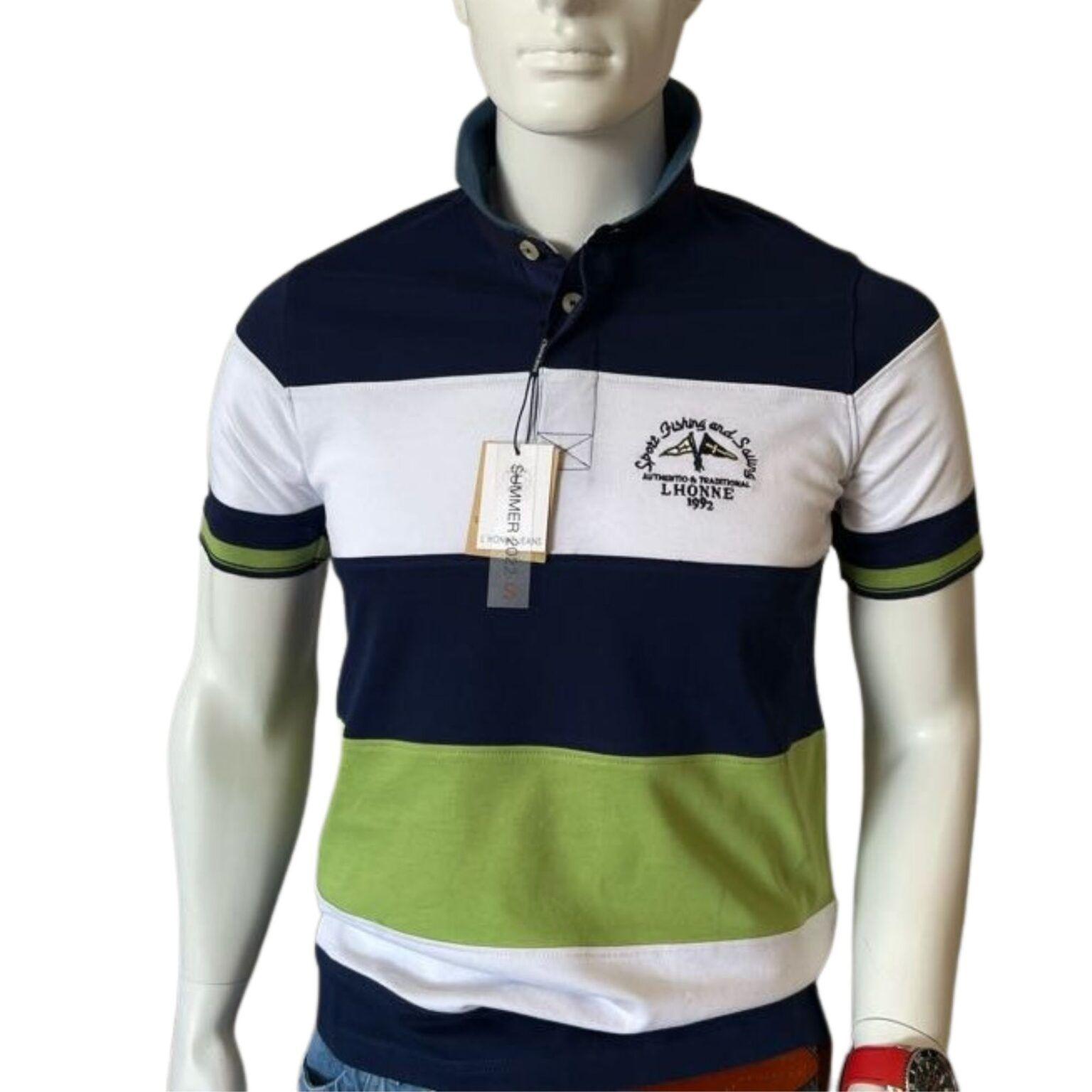Polera Fishing Verde Azul Multicolor-0