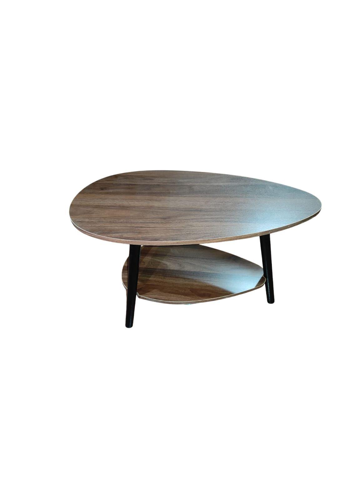 mesa de centro ovalada marrón oscuro 70x40x42cm-0