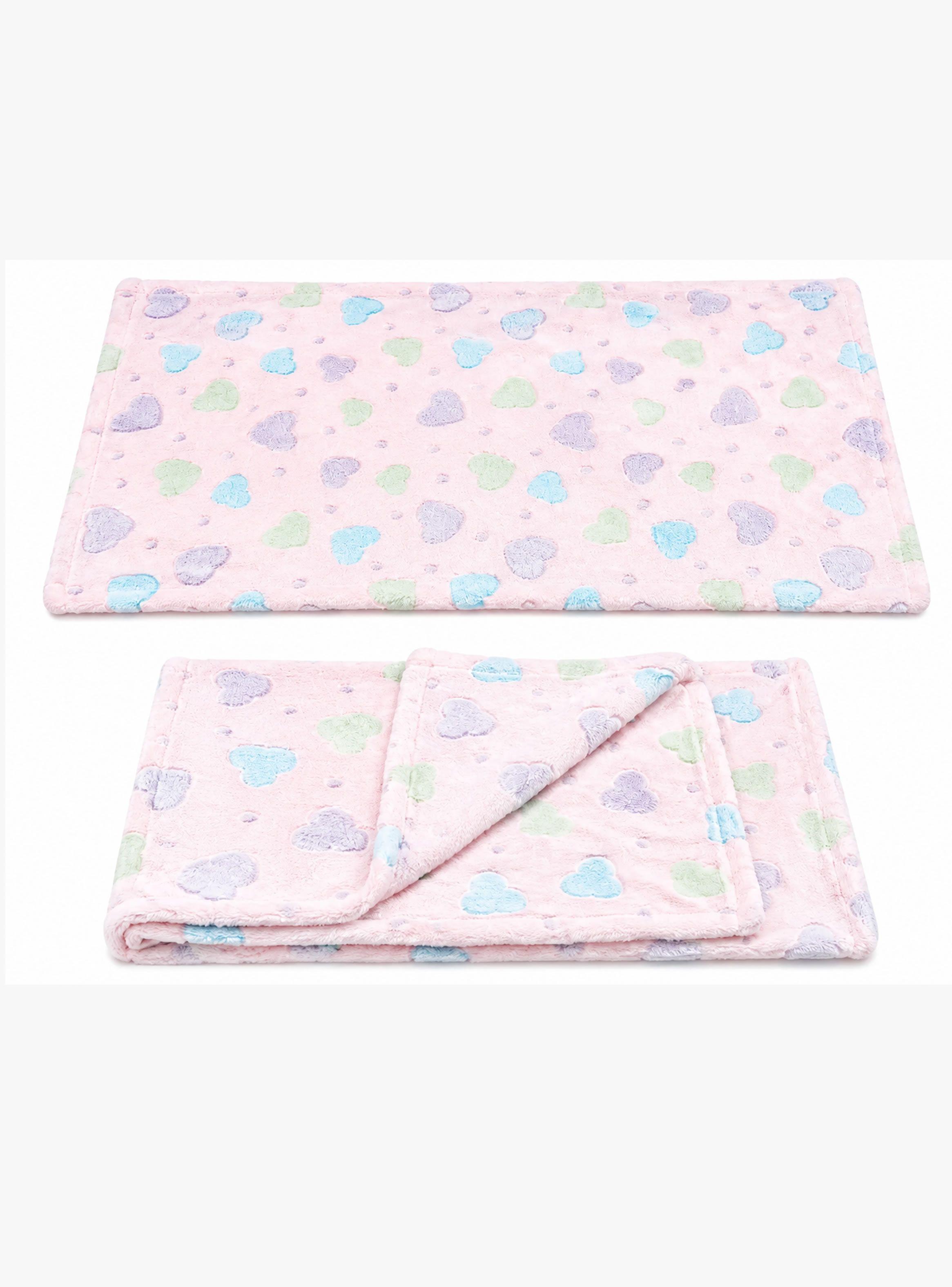 Manta Luminosa Infantil Corazones Rosa-2