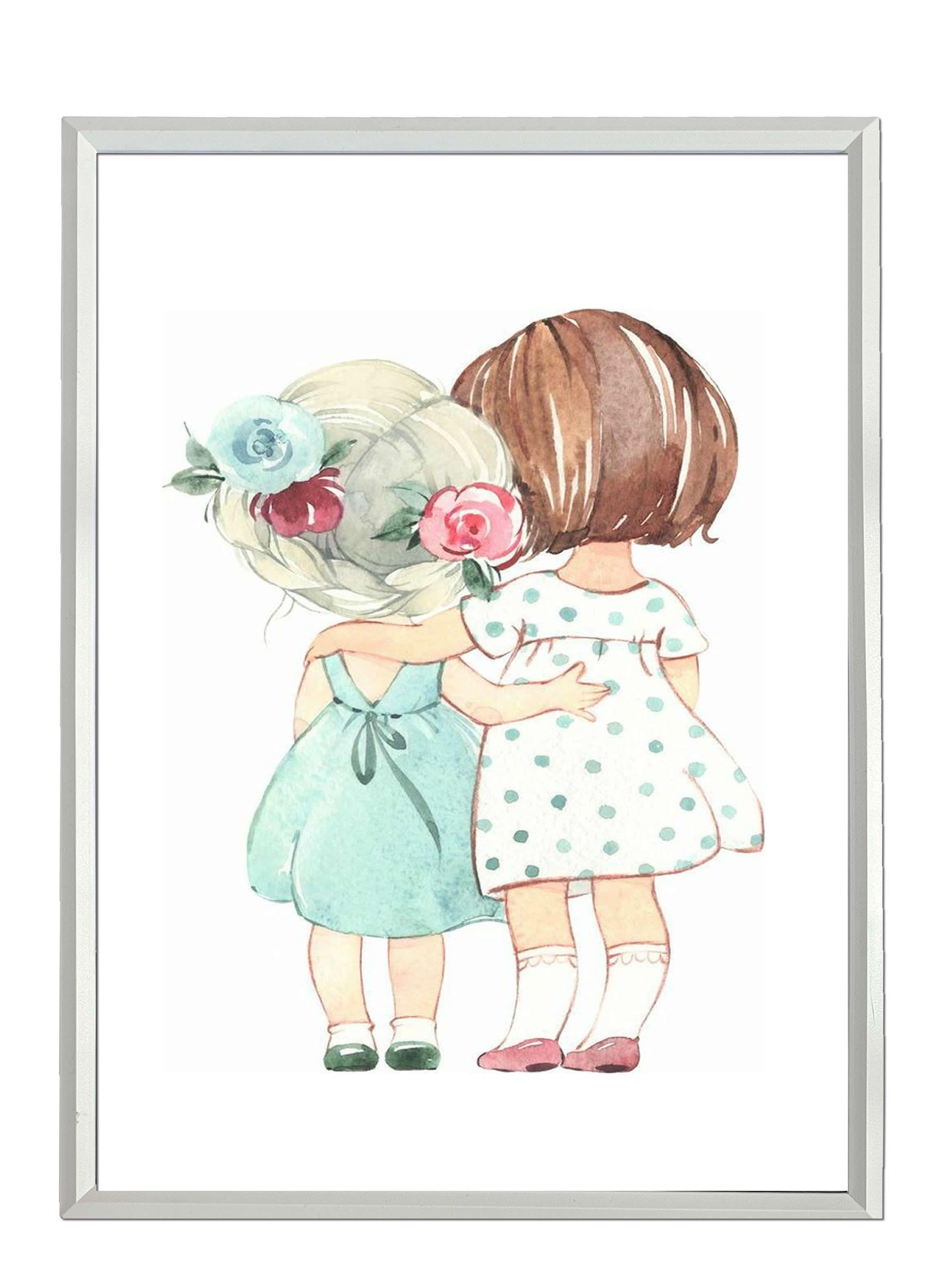 Set Cuadro Infantil Amigas y Hermanas-2