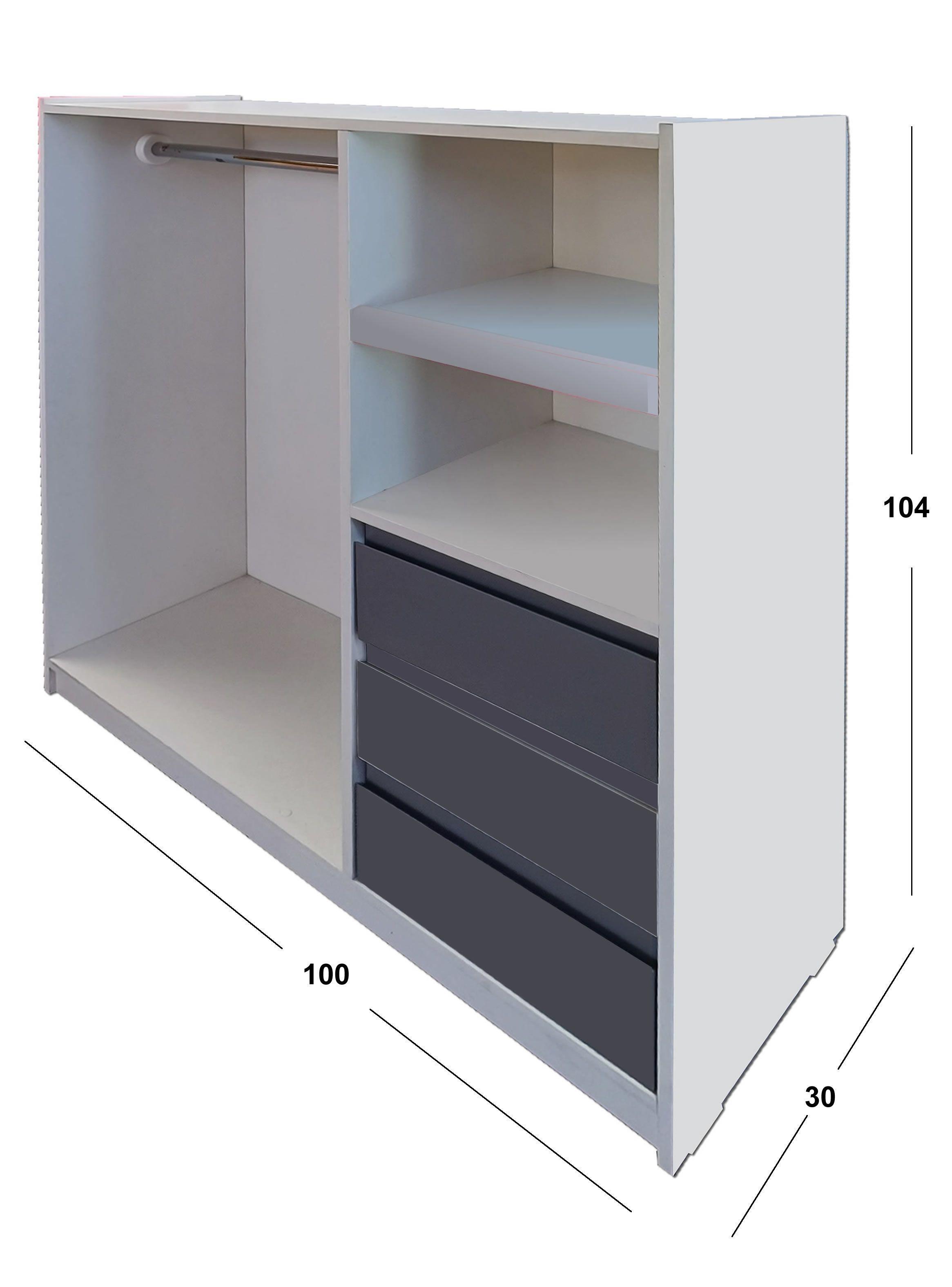 Mini Closet Montessori Minimal Grafito X 3-3