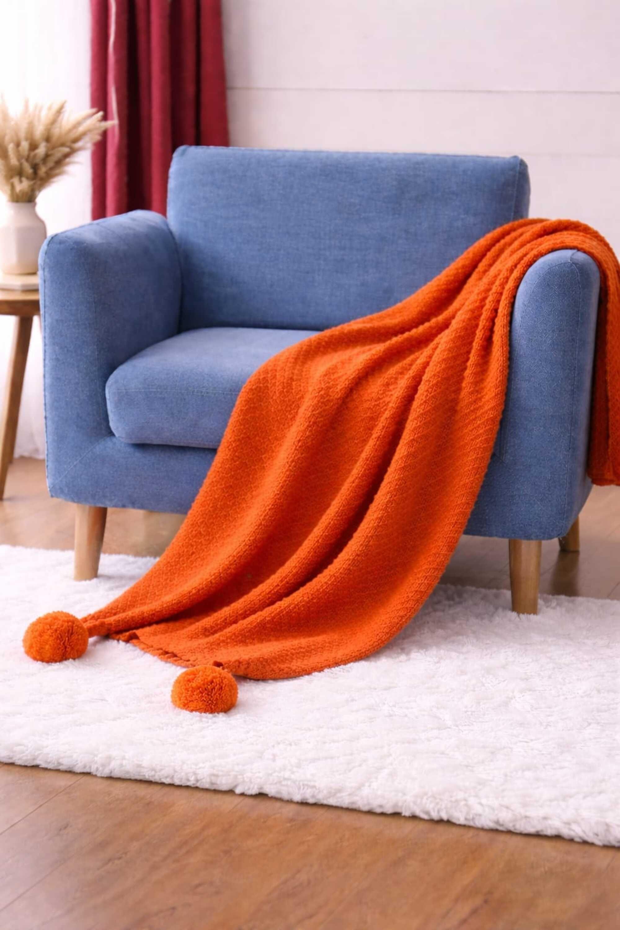 Manta Borlas Terracota -2