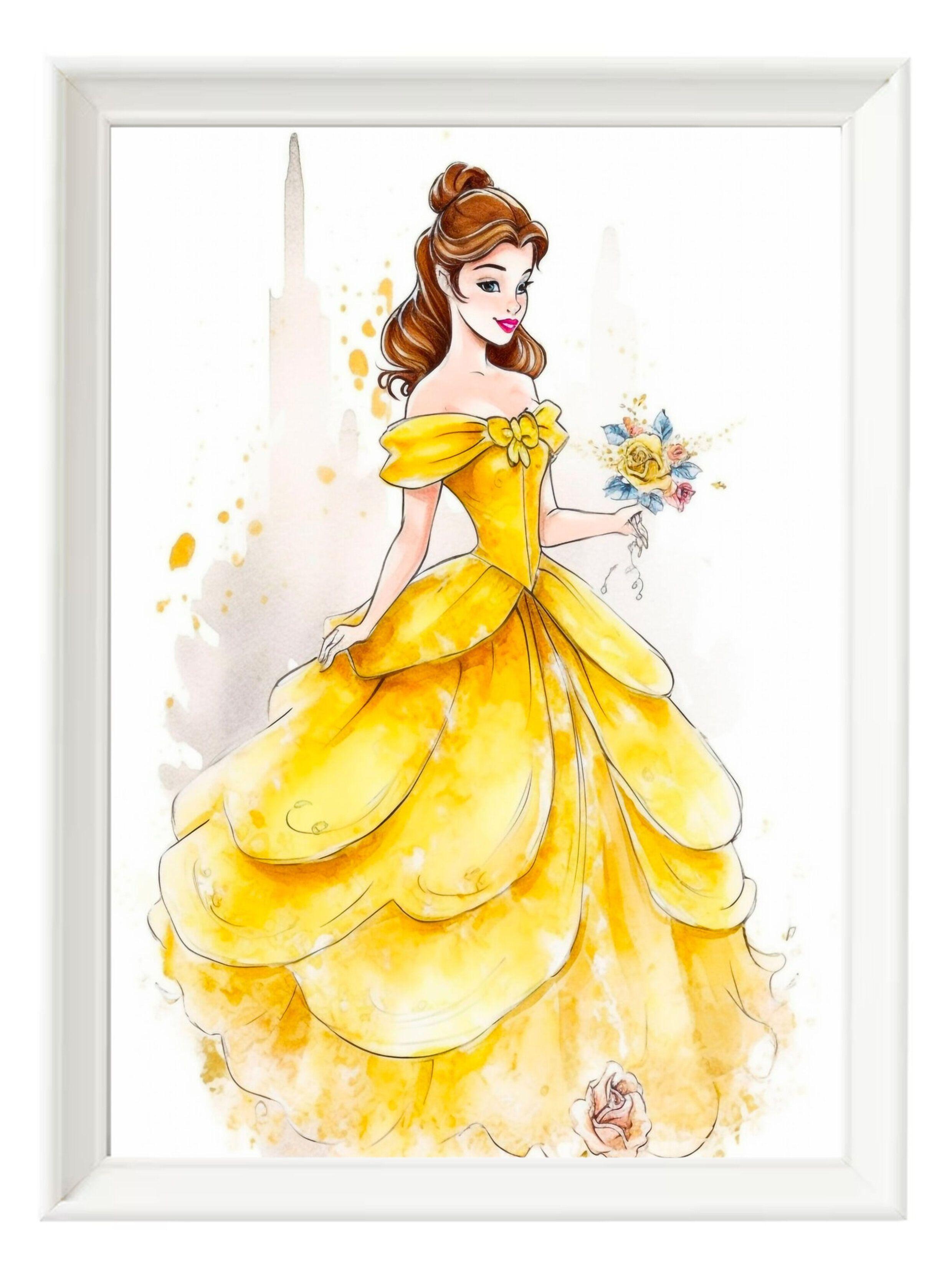 Set de 3 Cuadros, Modelo Princesas Disney 1 Decoración Creativa-3