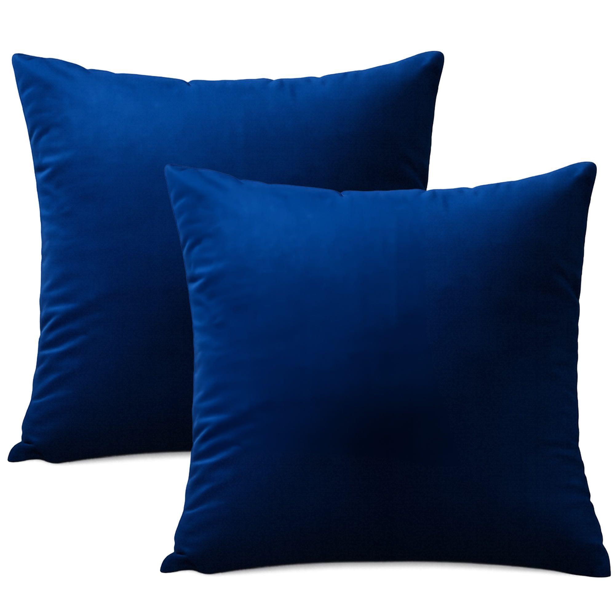 2 Cojines Terciopelo Azul-0