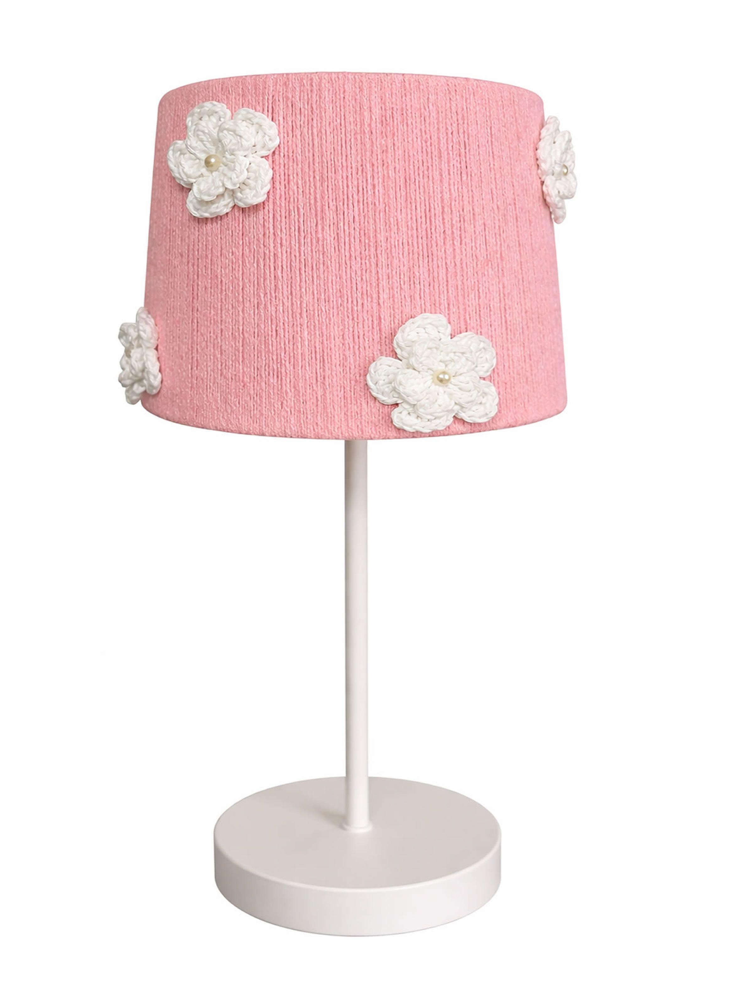 Lampara Velador Infantil - Linea Crochet Flor Blanca-0