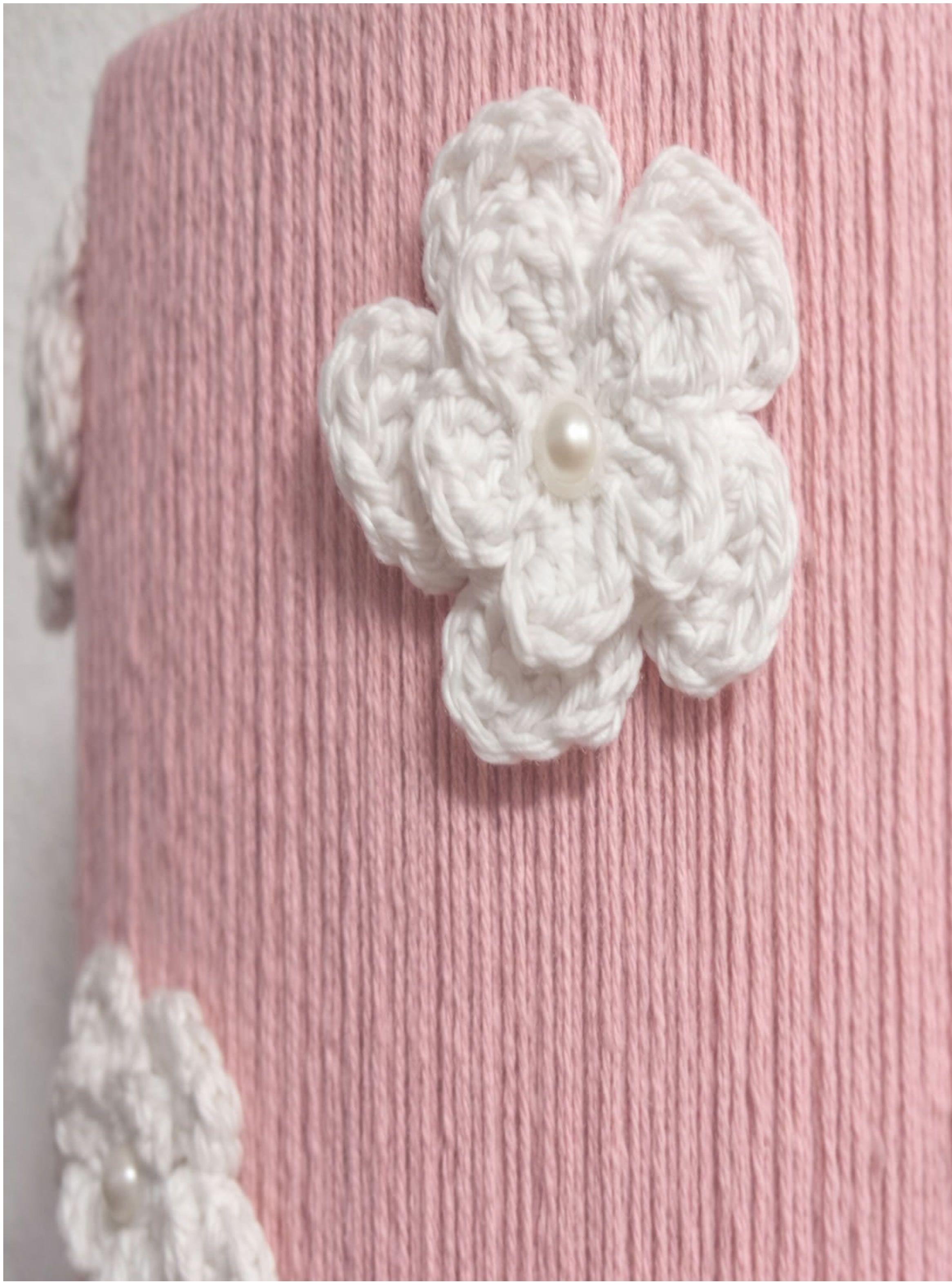 Lampara Velador Infantil - Linea Crochet Flor Blanca-1