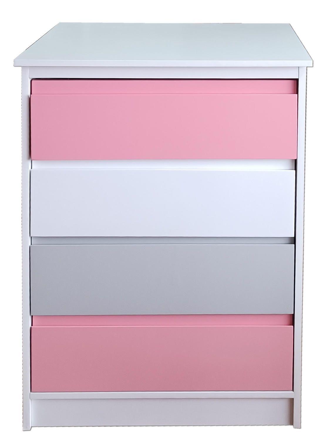 Cajonera 4 C Rosado Gris Minimal-2