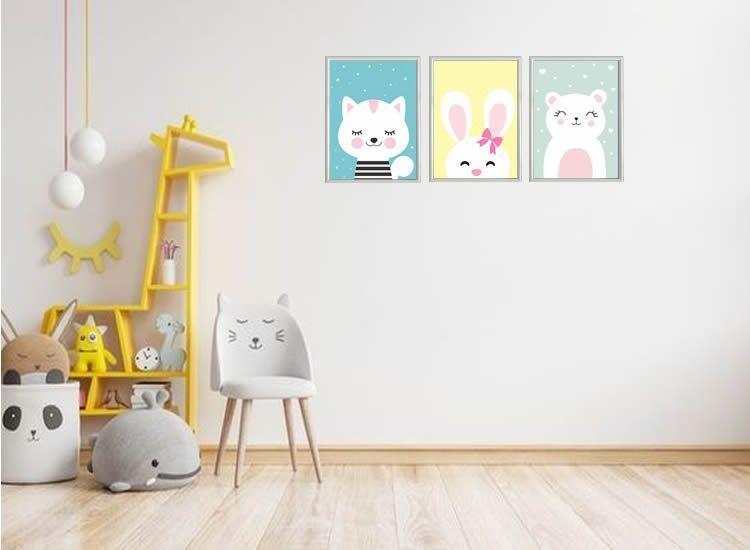 Set Cuadro Infantil Animales Kawaii-4