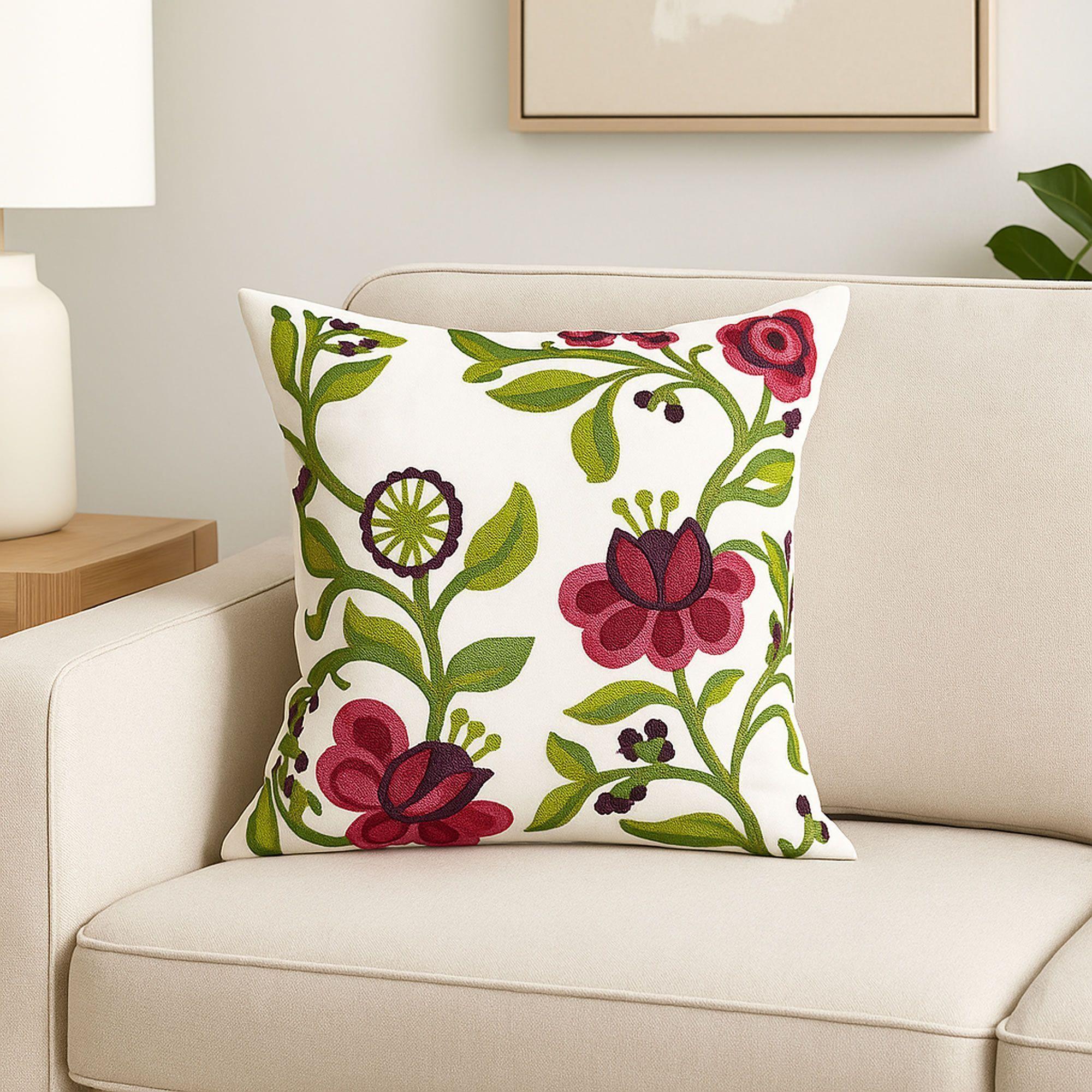 1 Cojín Bordado Floral (Incluye Relleno)-3