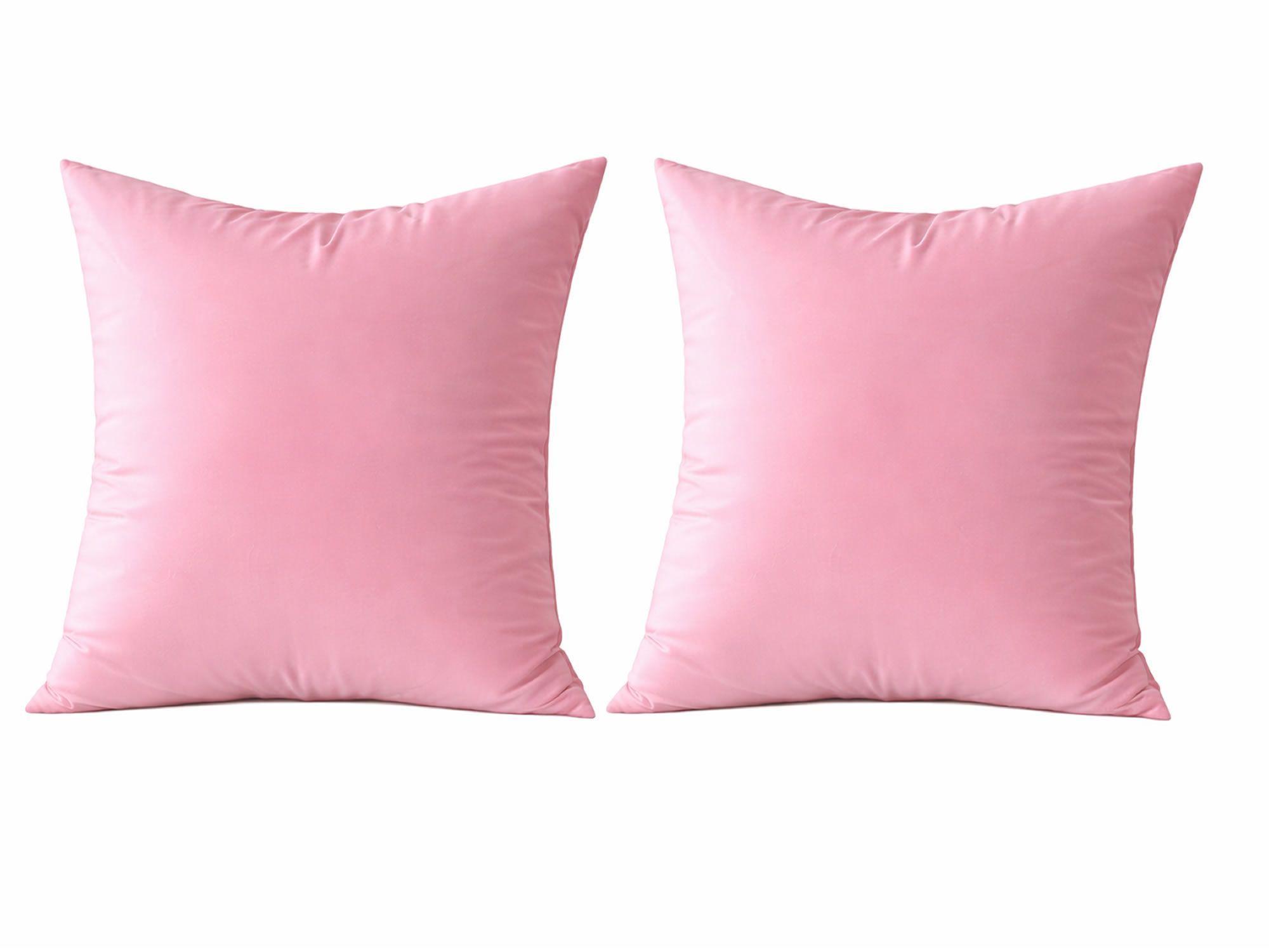 Set 2 Fundas Terciopelo Rosado -2