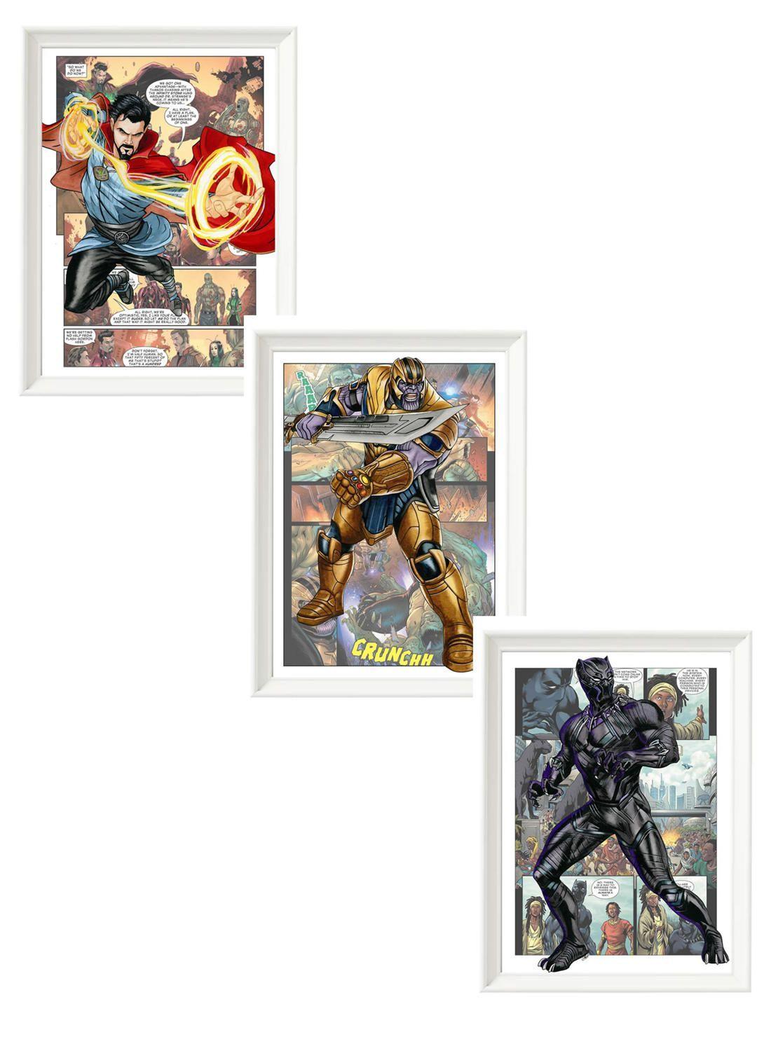 Set de Cuadros Infantiles Heroes y Villanos X3-0