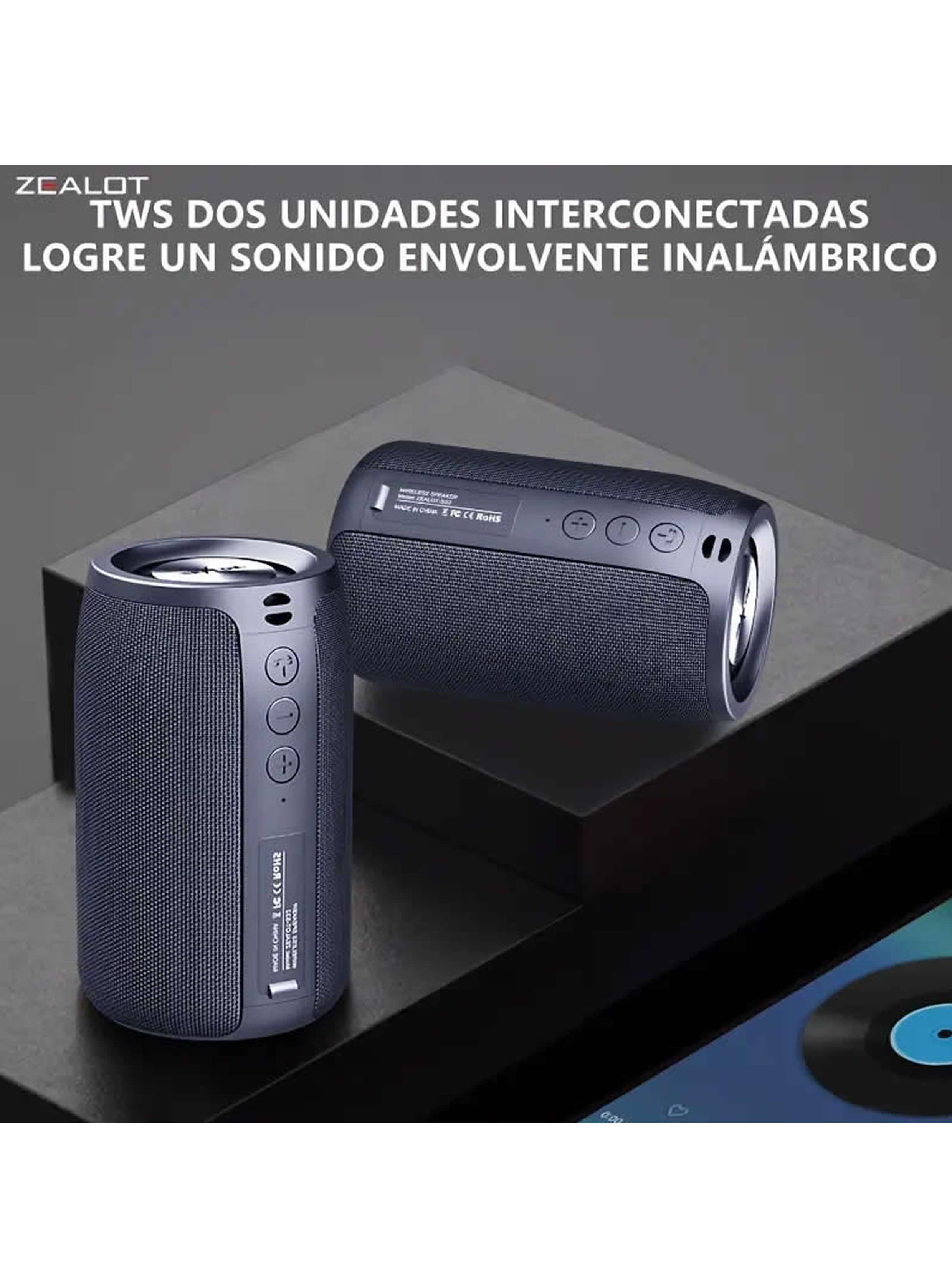 Zealot S32 Parlante inhalambrico compacto PowerBass 8horas 10w-4