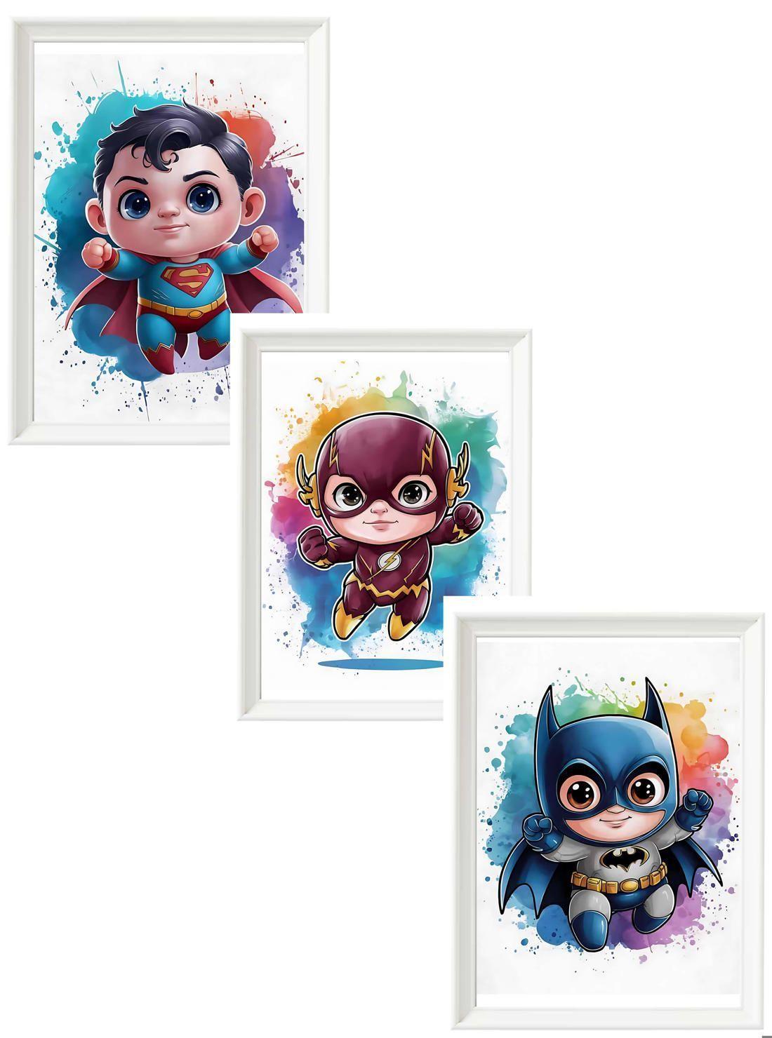 Set Cuadros Infantil DC - Heroes Baby Originales Liga 3-0