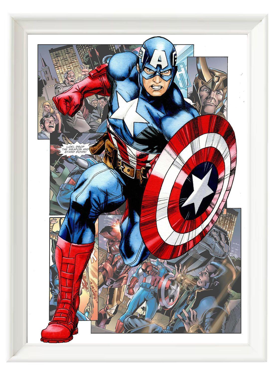 Set de Cuadros Infantiles Marvel (Ironman, Thor, Capitan America)-1