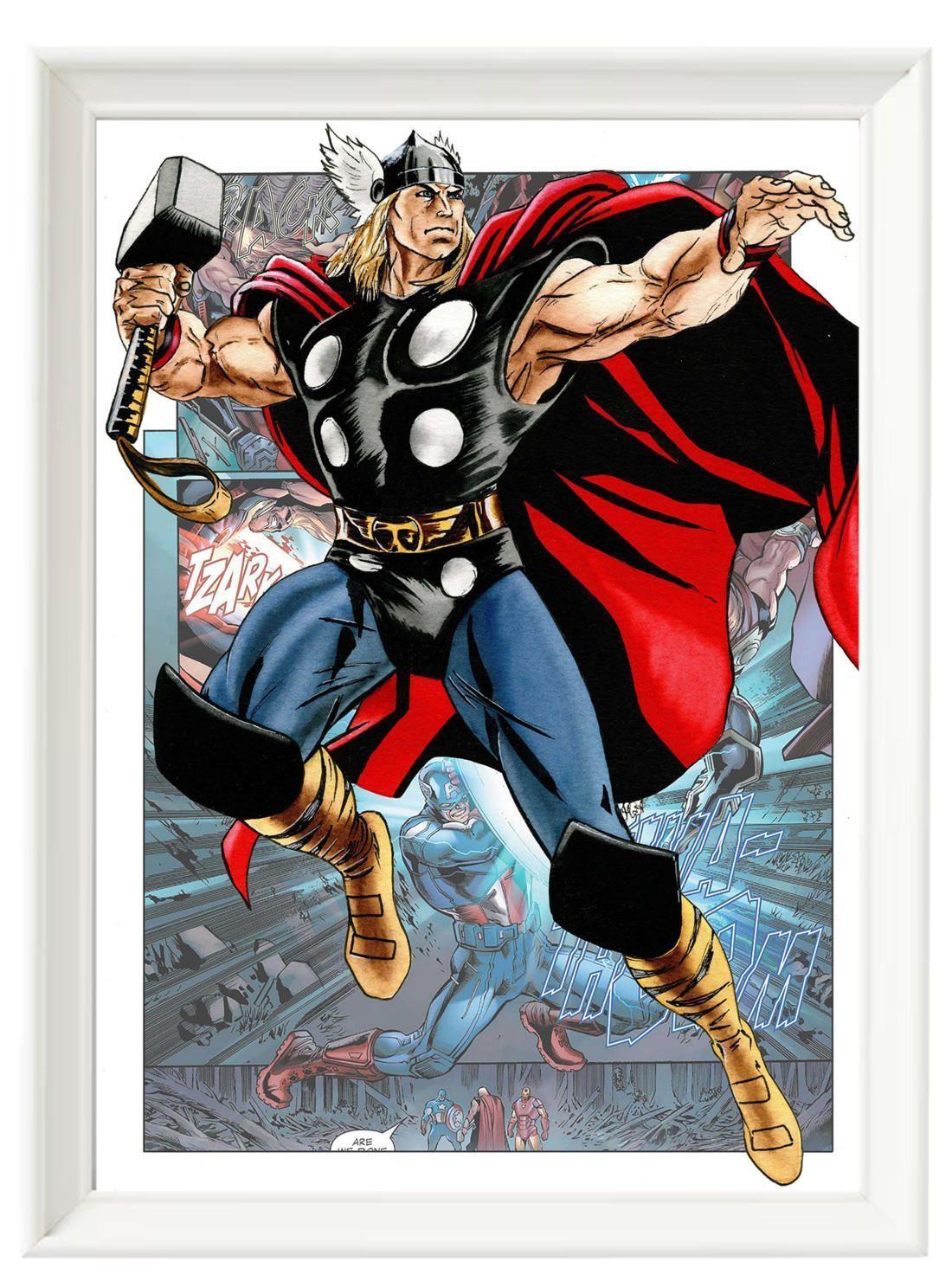 Set de Cuadros Infantiles Marvel (Ironman, Thor, Capitan America)-2